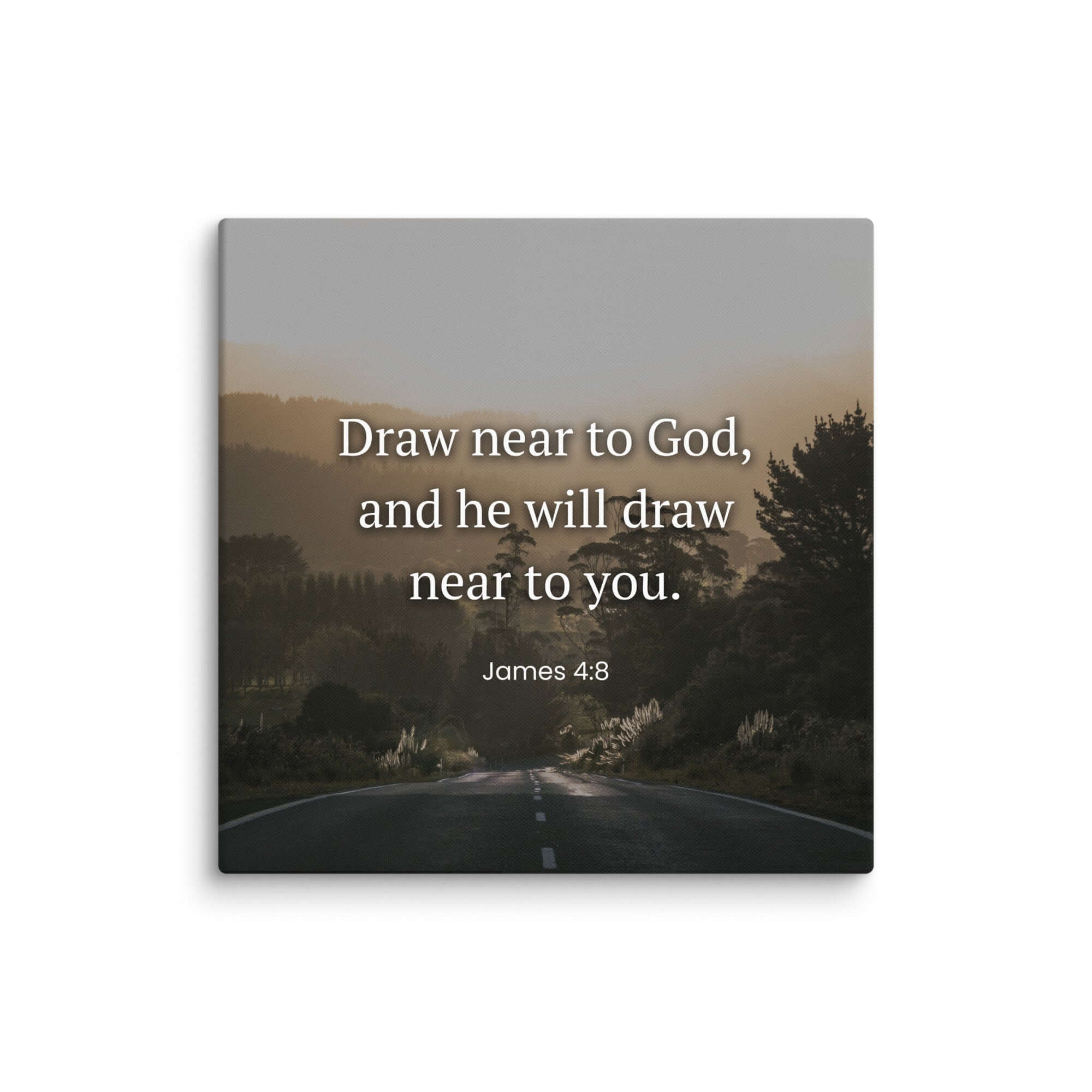 James 4:8 Bible Verse, Cleanse your Canvas Print Wall Art 20″×20″