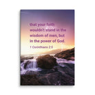 1 Corinthians 2:5 Bible Verse, power of God Canvas Print Wall Art 20″×28″
