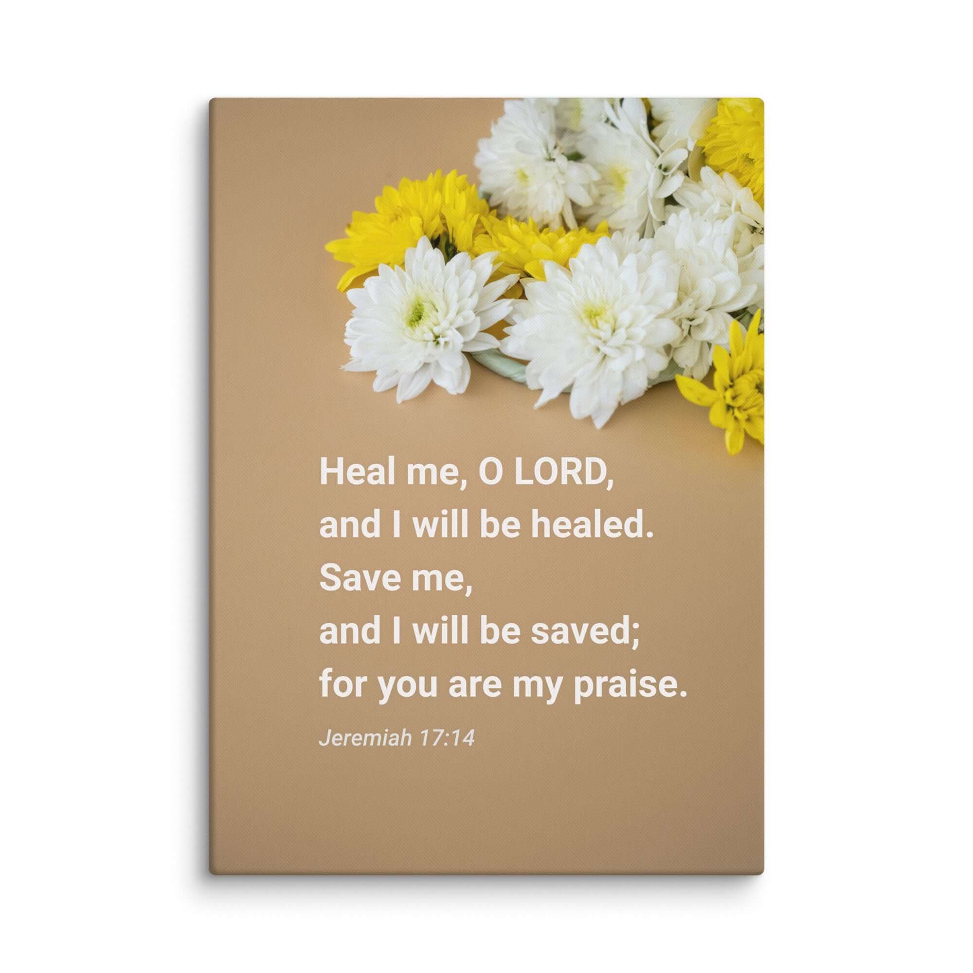 Jeremiah 17:14 Bible Verse, Heal me, O LORD Canvas Print Wall Art 20″×28″
