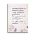 Isaiah 53:5 Bible Verse, by his wounds Canvas Print Wall Art 20″×28″