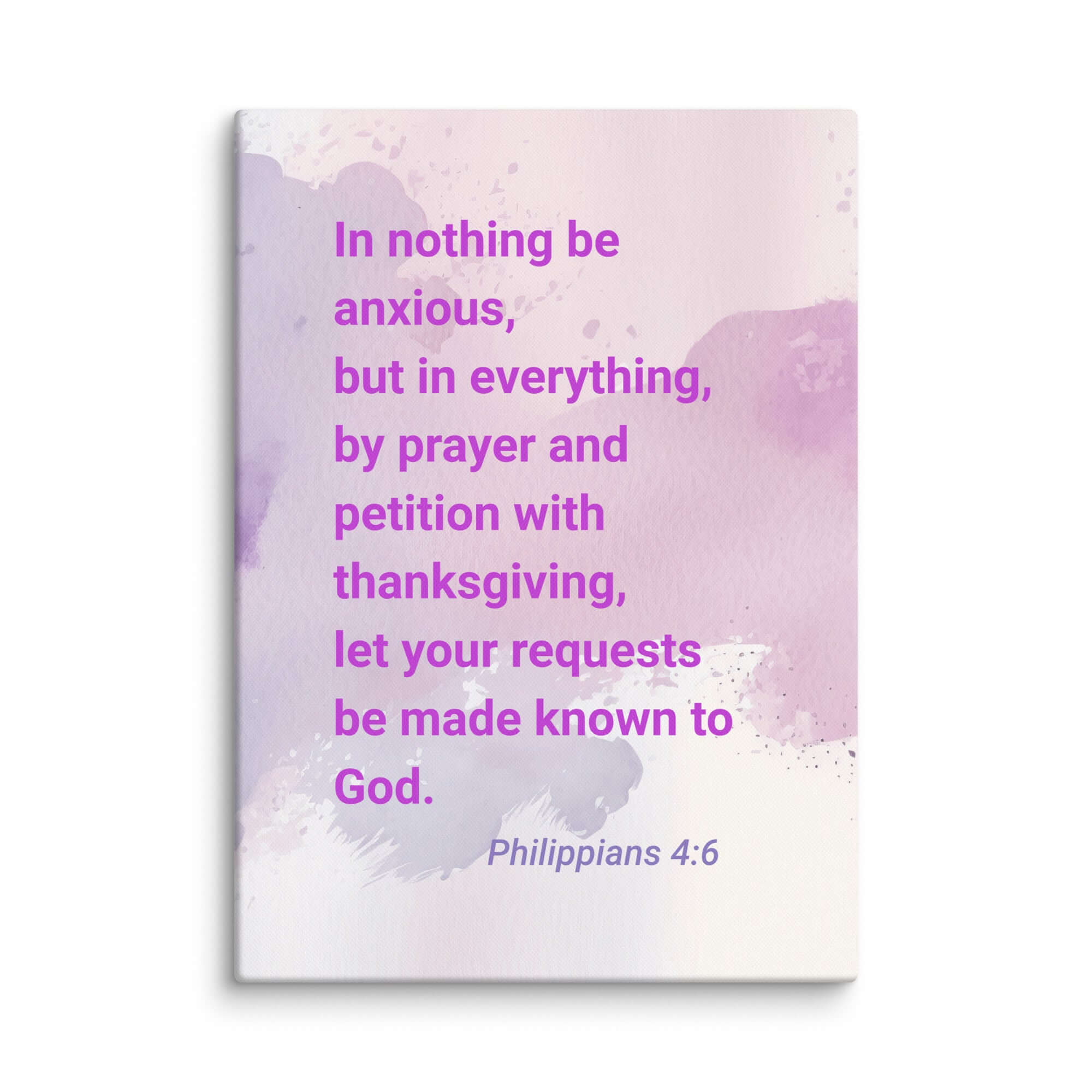 Philippians 4:6 Bible Verse, Prayer and Petition Canvas Print Wall Art 20″×28″