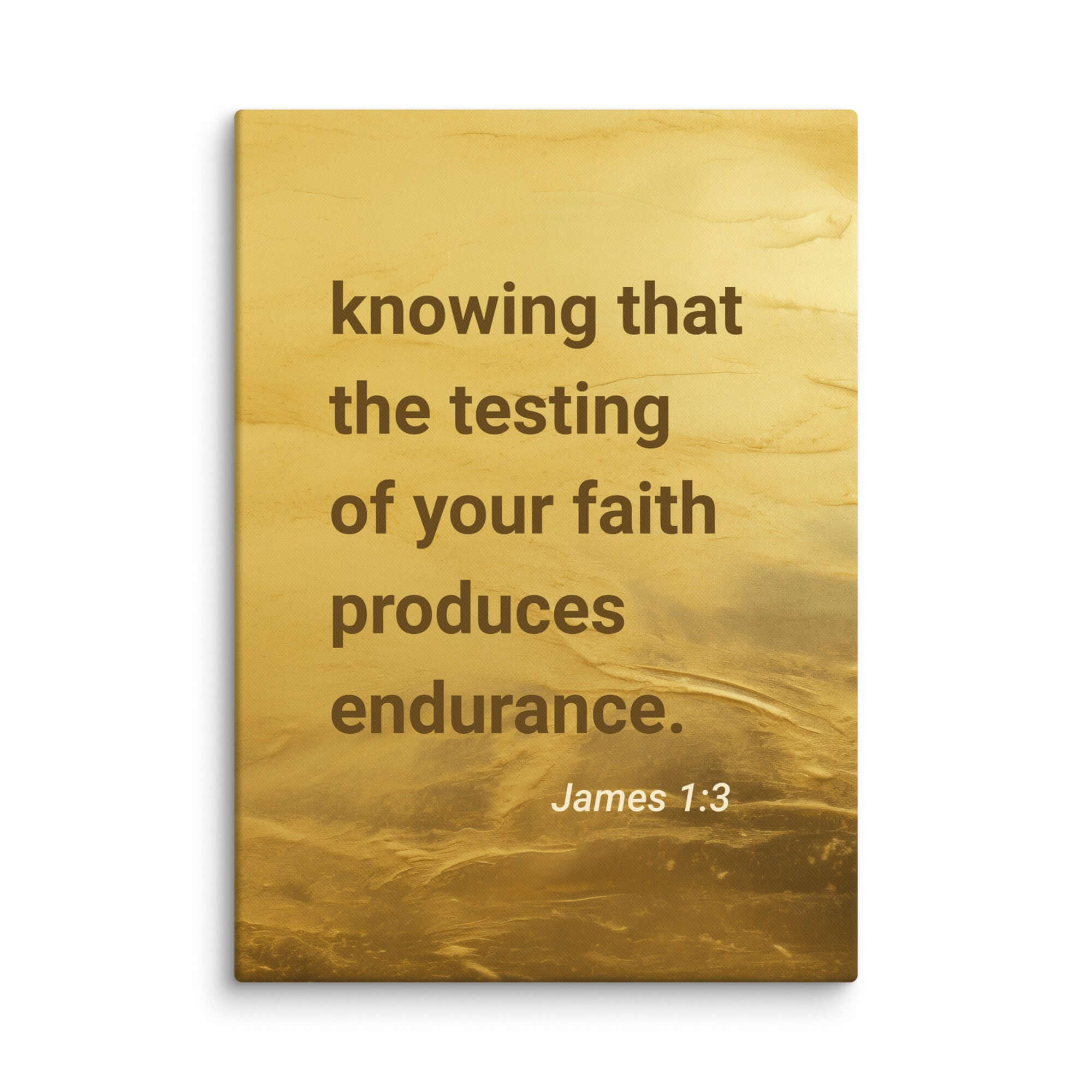 James 1:3 Bible Verse, testing of your faith Canvas Print Wall Art 20″×28″