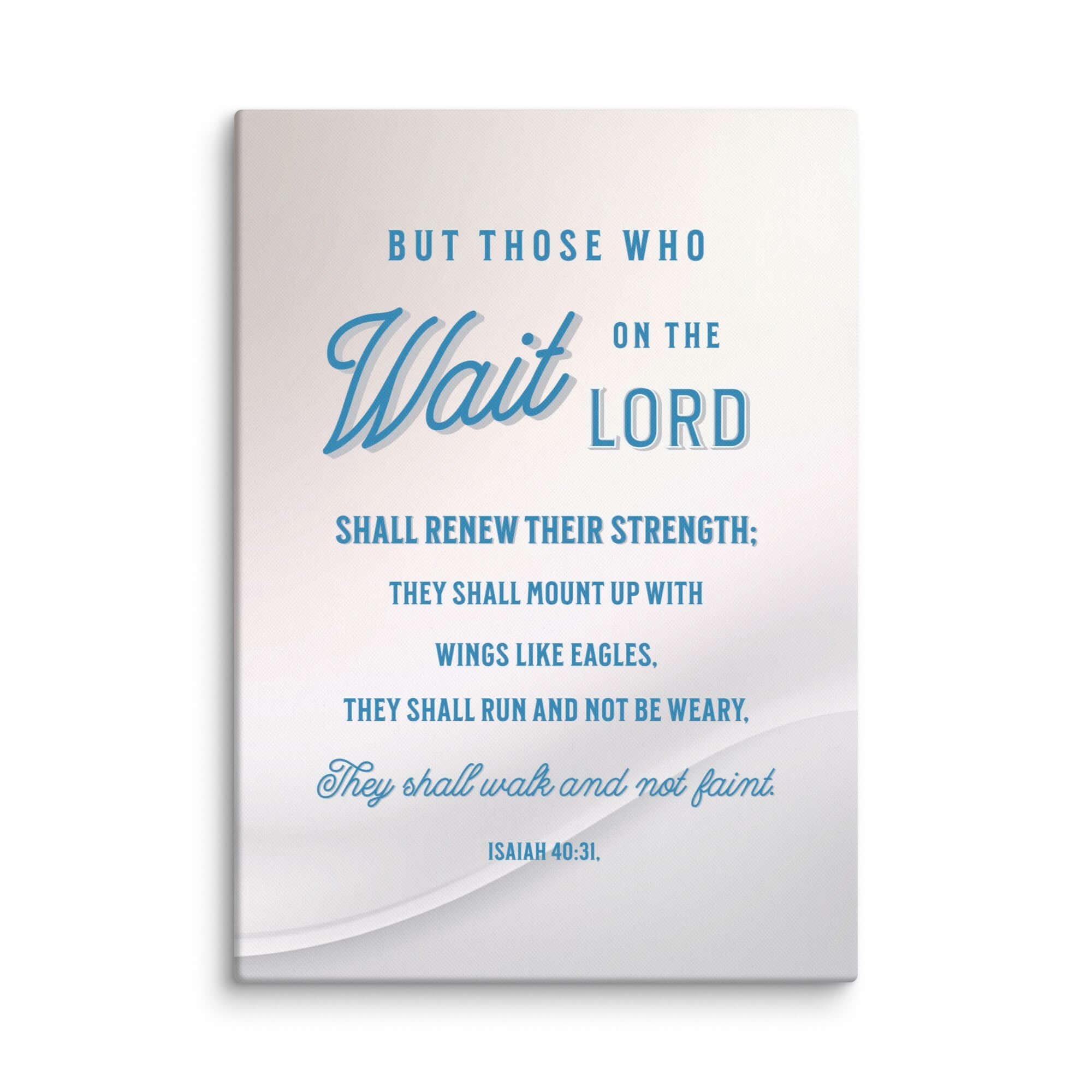 Isaiah 40:31 Bible Verse, Wings like Eagles Canvas Print Wall Art 20″×28″