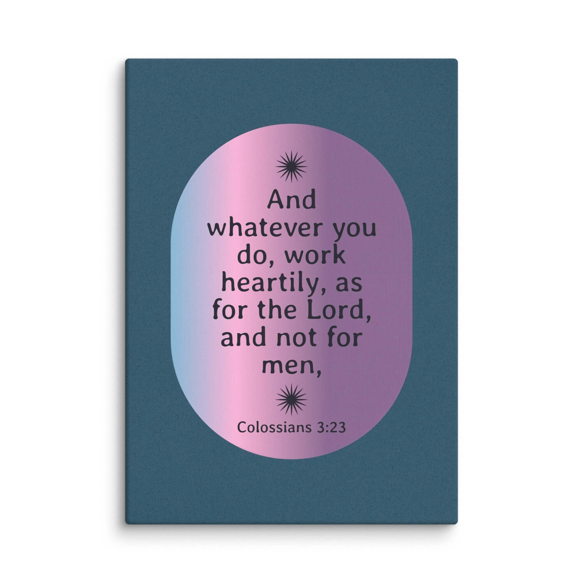 Colossians 3:23 Bible Verse, work heartily Canvas Print Wall Art 20″×28″