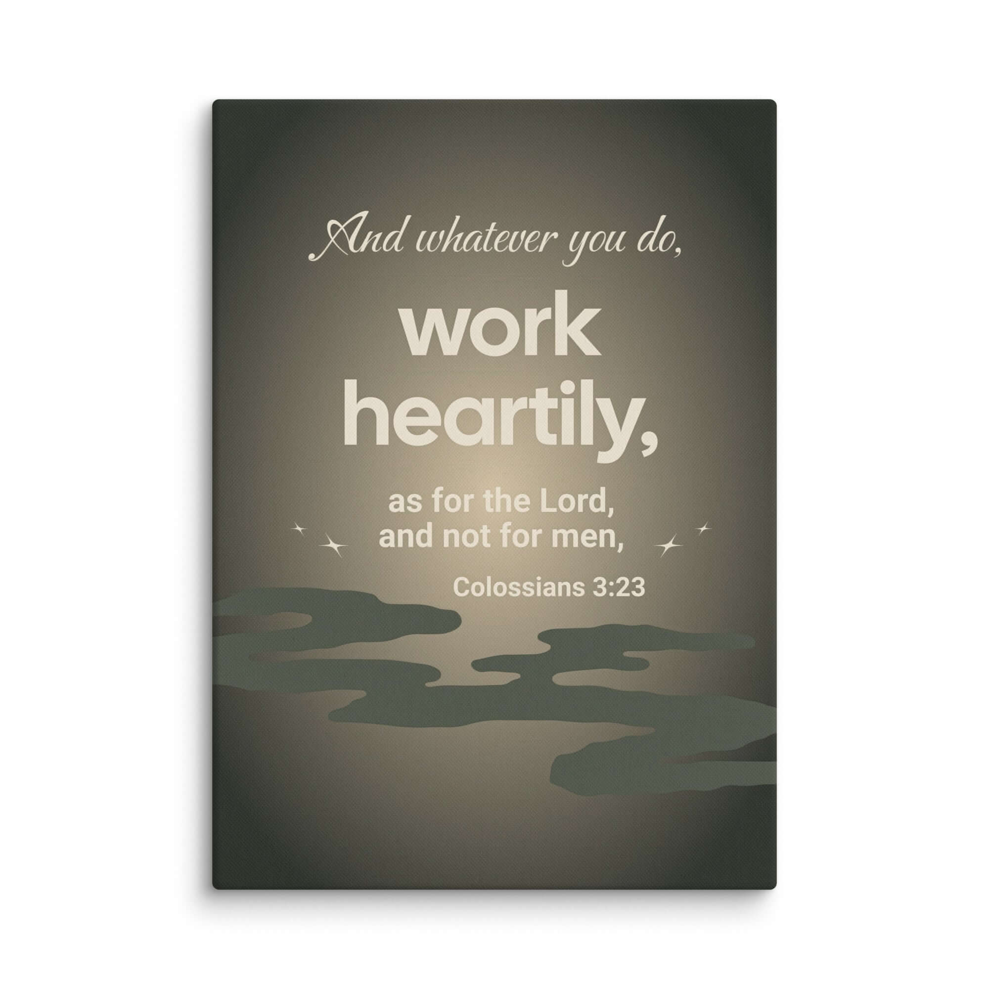 Colossians 3:23 Bible Verse, as for the Lord Canvas Print Wall Art 20″×28″