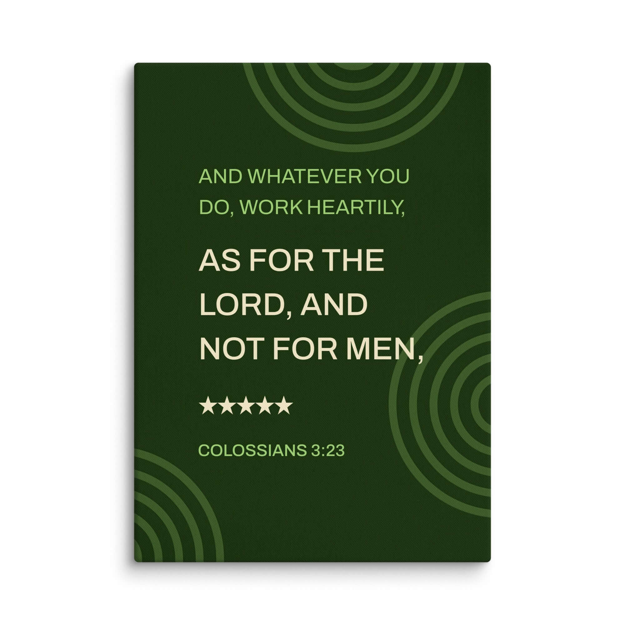 Colossians 3:23 Bible Verse, not for men Canvas Print Wall Art 20″×28″