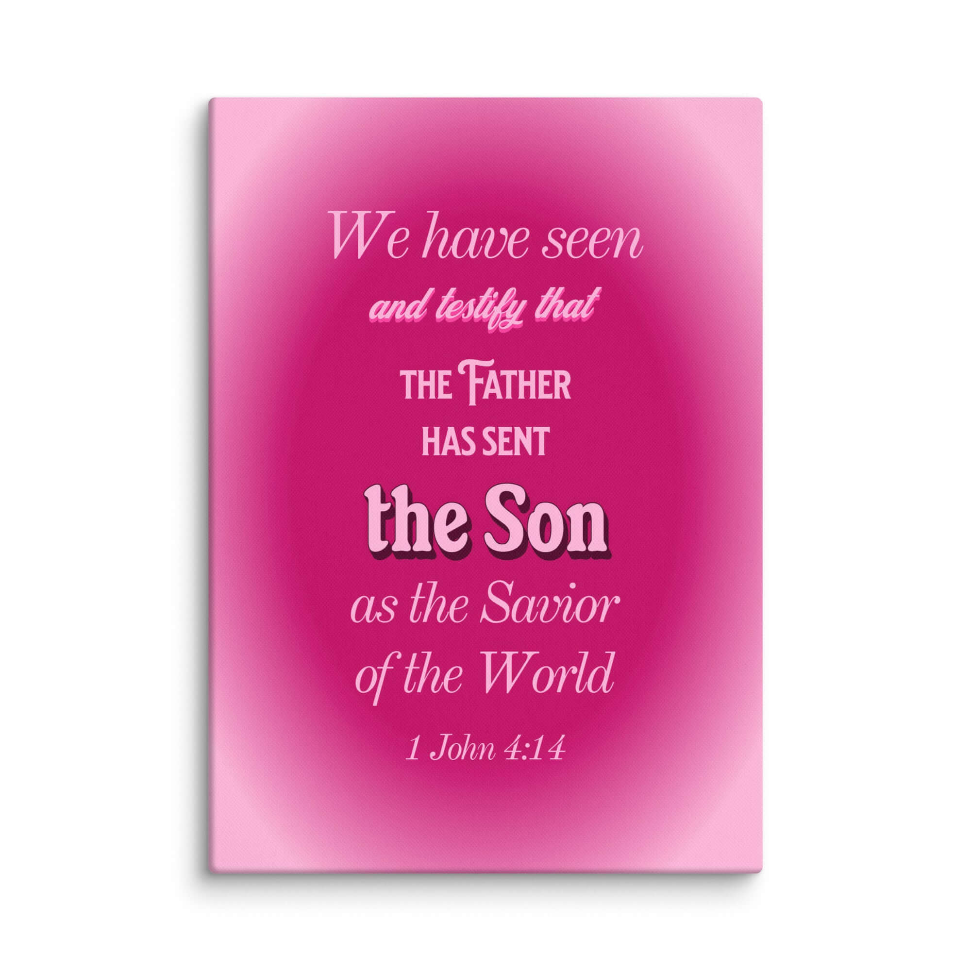 1 John 4:14 Bible Verse, that the Father Canvas Print Wall Art 20″×28″