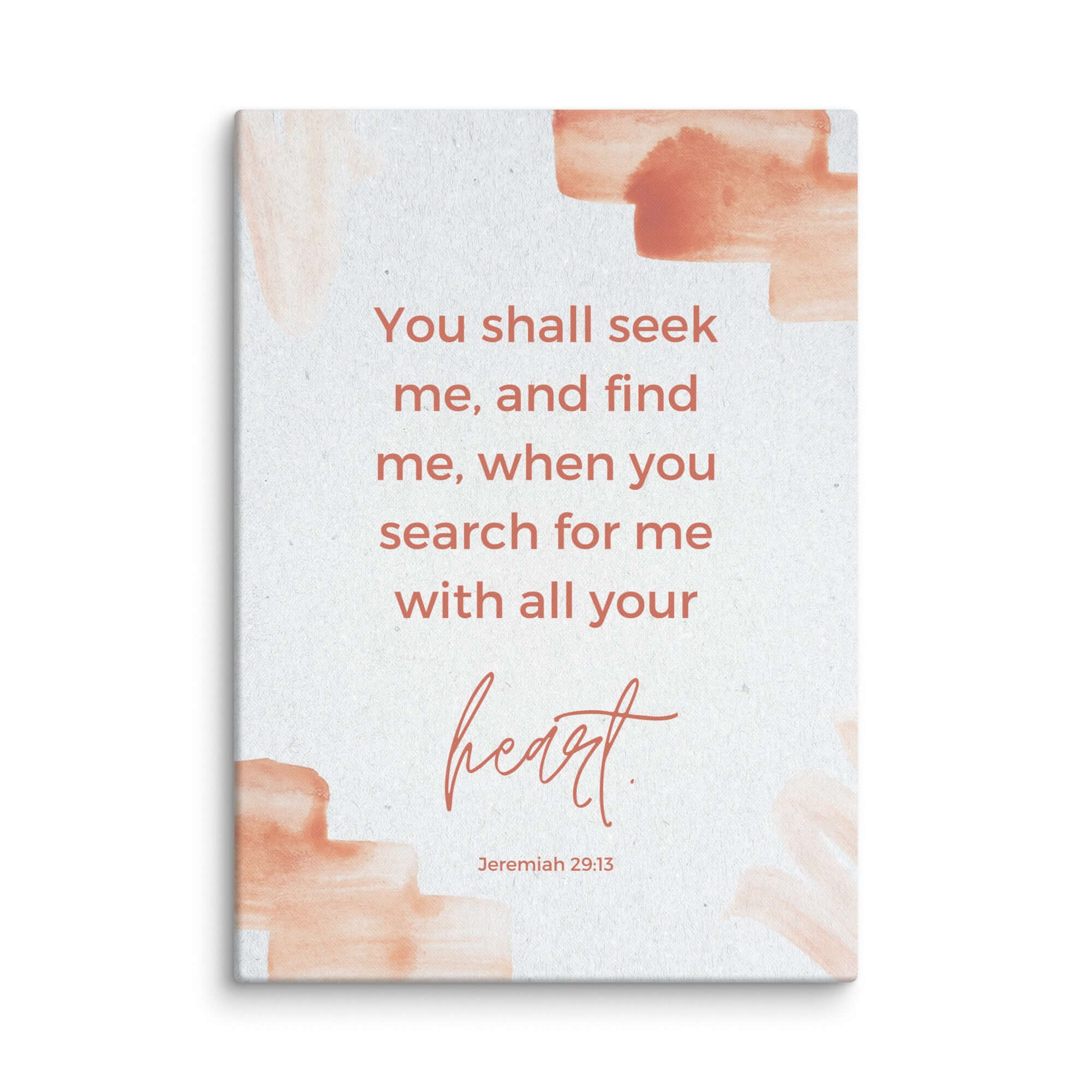 Jeremiah 29:13 Bible Verse, find me Canvas Print Wall Art 20″×28″