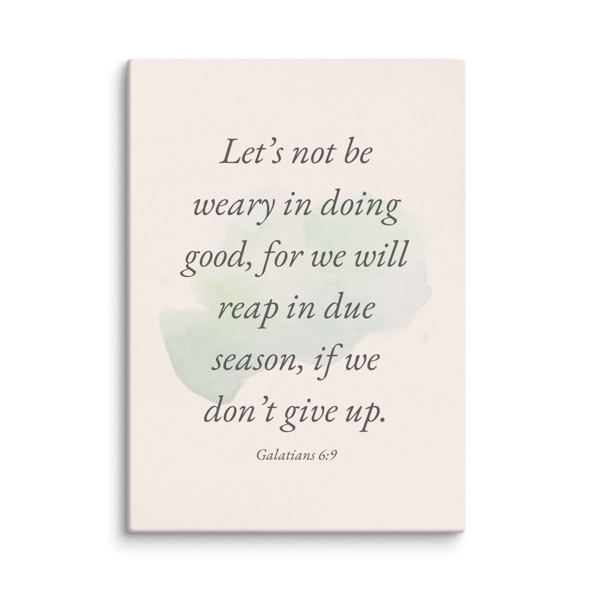 Galatians 6:9 Bible Verse, not be weary Canvas Print Wall Art 20″×28″
