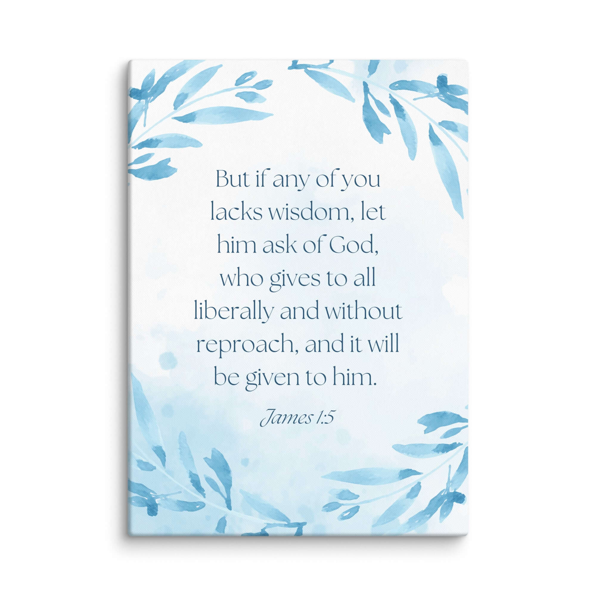 James 1:5 Bible Verse, lacks wisdom Canvas Print Wall Art 20″×28″