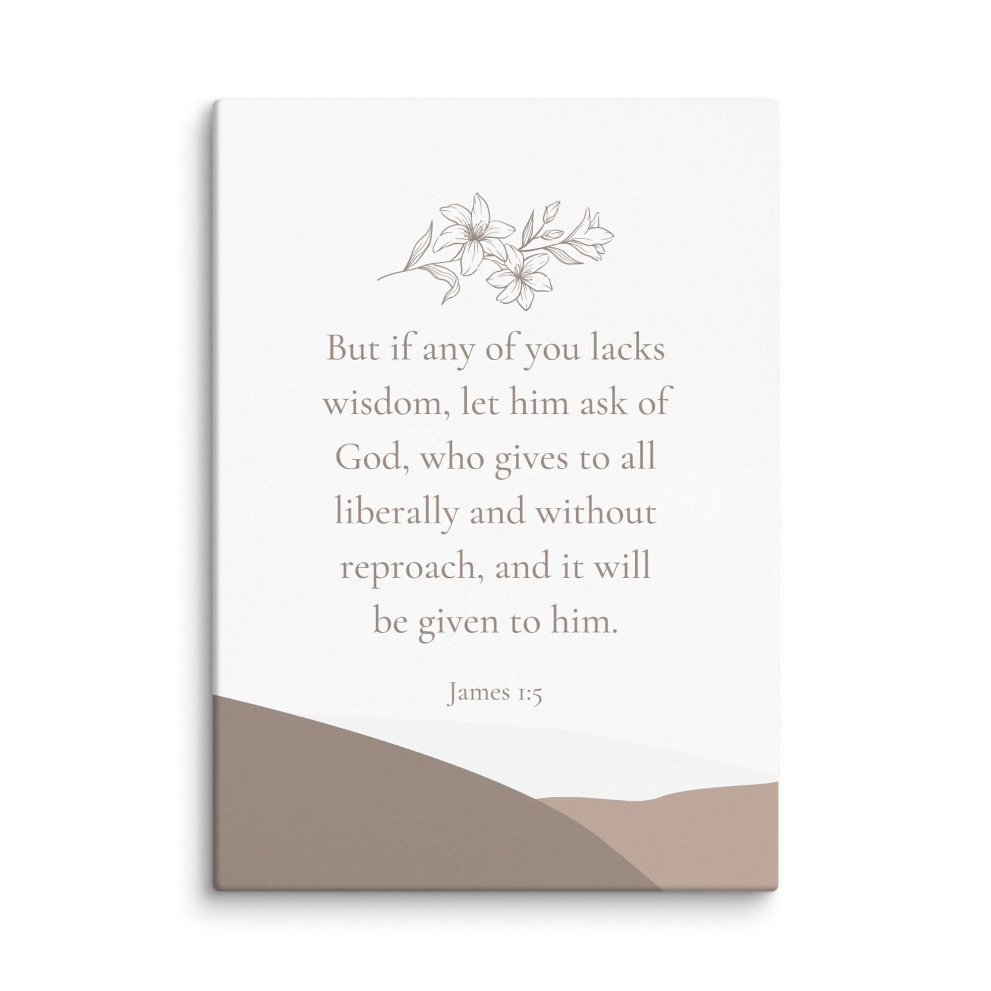James 1:5 Bible Verse, ask of God Canvas Print Wall Art 20″×28″
