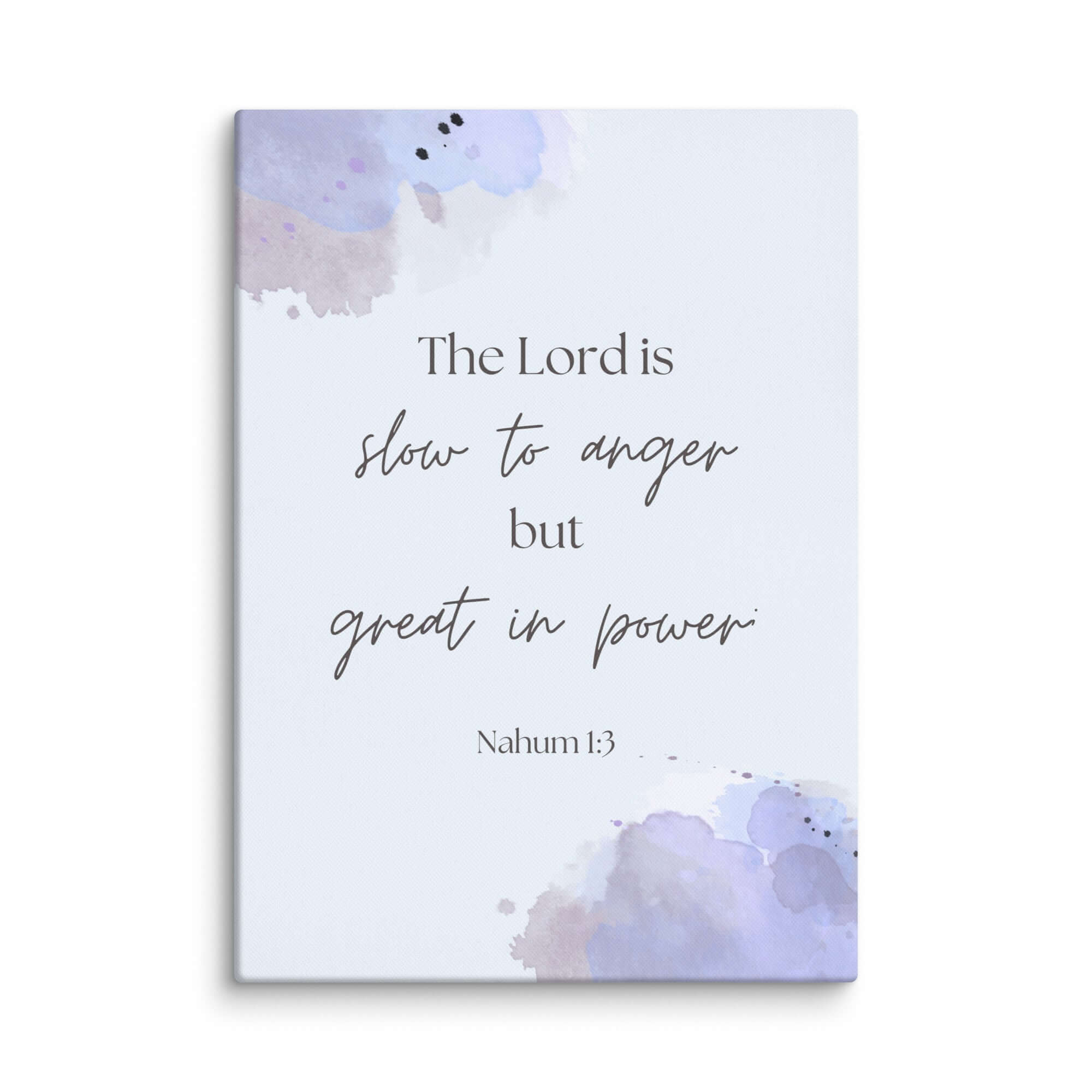 Nahum 1:3 Bible Verse, great in power Canvas Print Wall Art 20″×28″