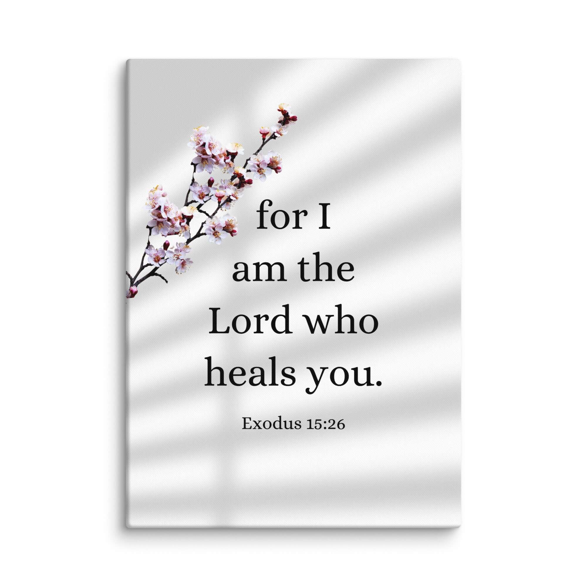 Exodus 15:26 Bible Verse, diligently listen Canvas Print Wall Art 20″×28″
