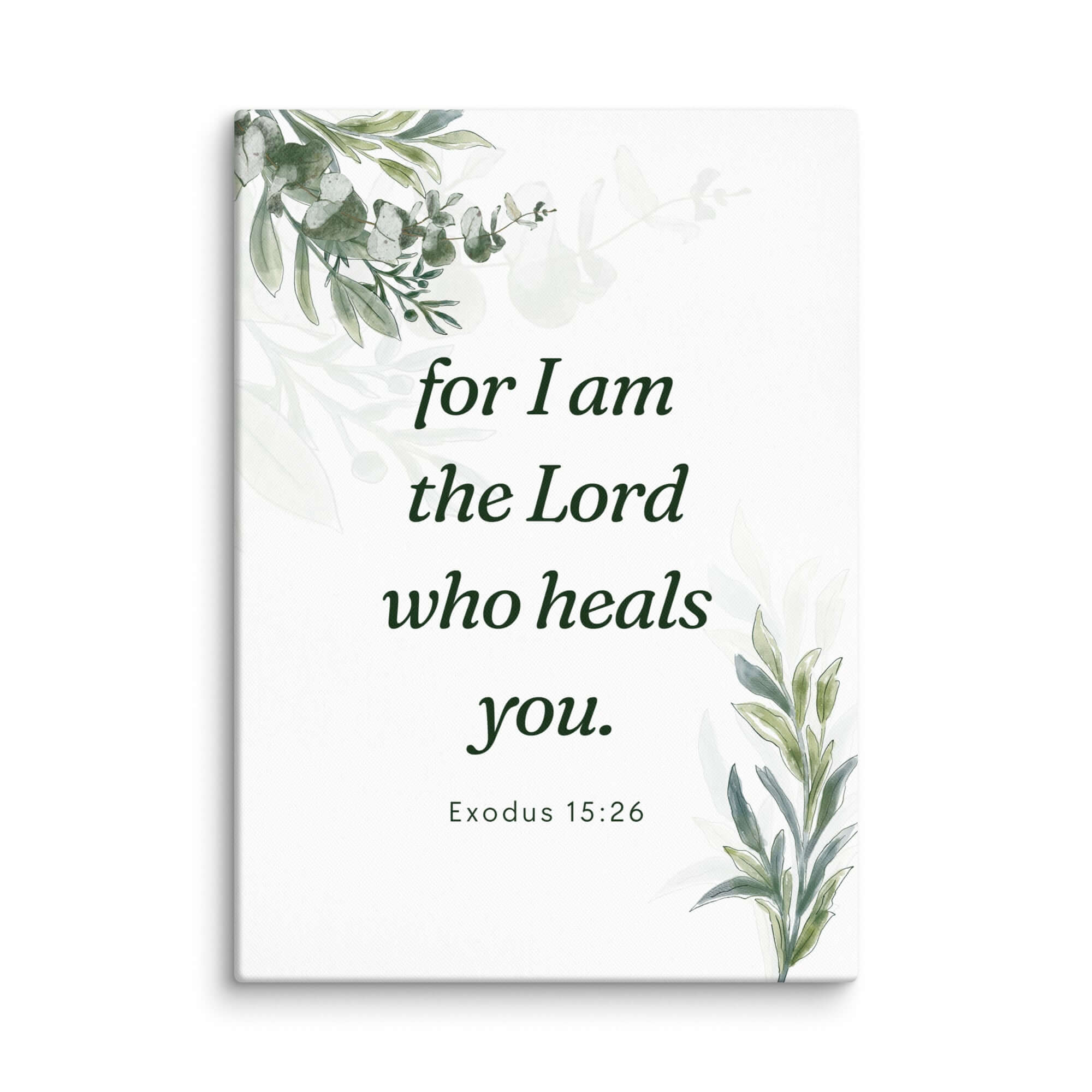 Exodus 15:26 Bible Verse, Gods voice Canvas Print Wall Art 20″×28″