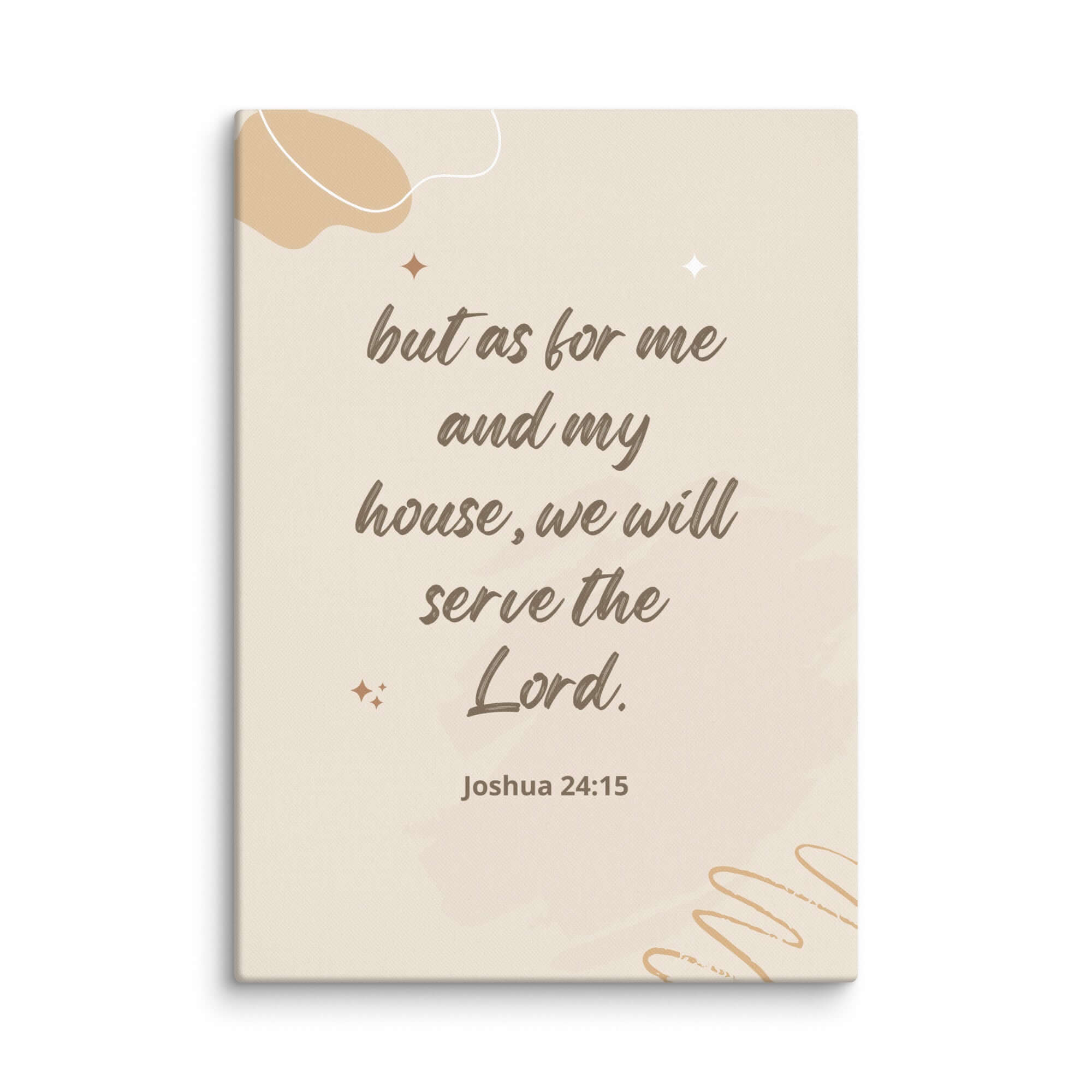 Joshua 24:15 Bible Verse, will serve Canvas Print Wall Art 20″×28″