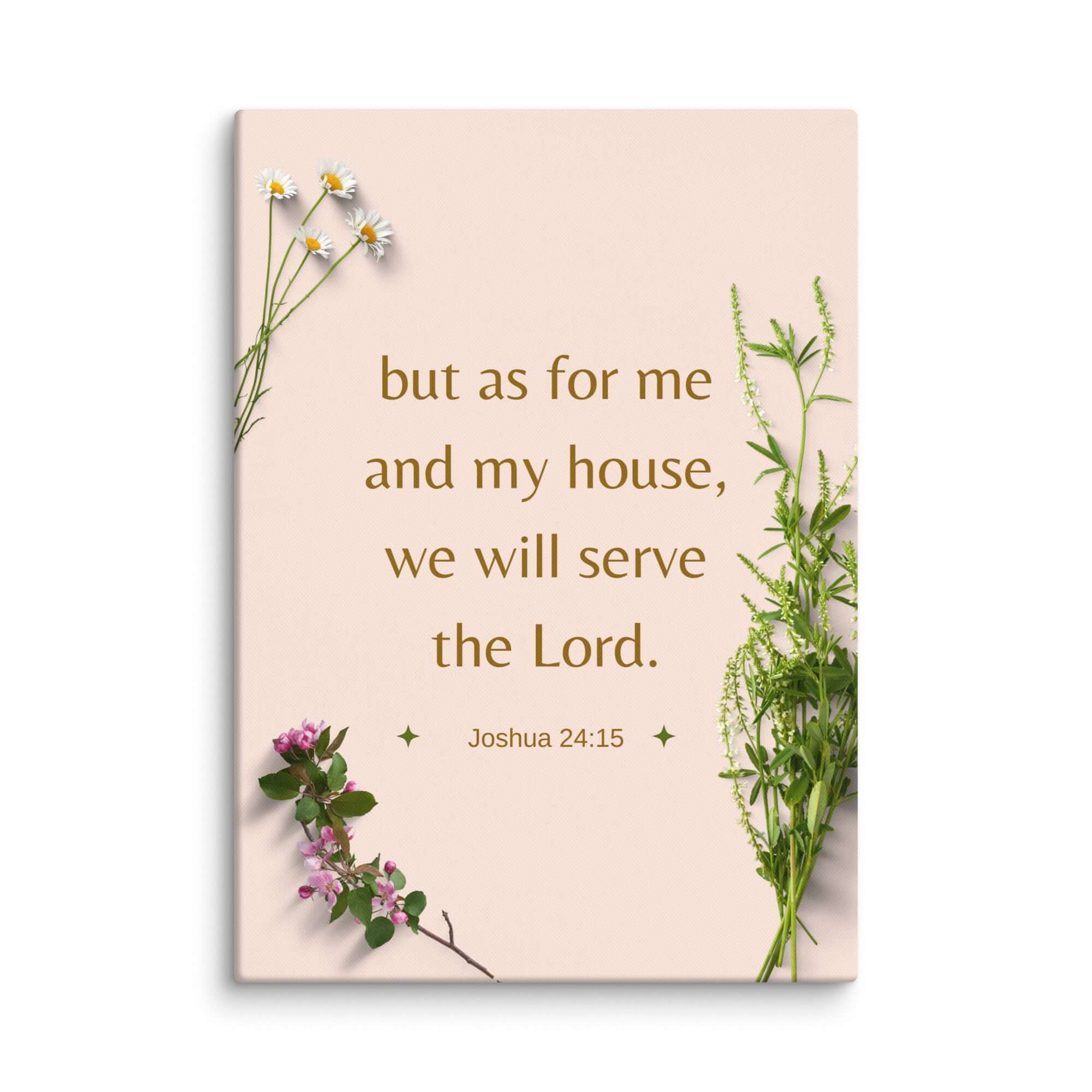 Joshua 24:15 Bible Verse, your fathers Canvas Print Wall Art 20″×28″