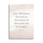 Romans 10:13 Bible Verse, the name Canvas Print Wall Art 20″×28″