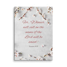Romans 10:13 Bible Verse, the Lord Canvas Print Wall Art 20″×28″