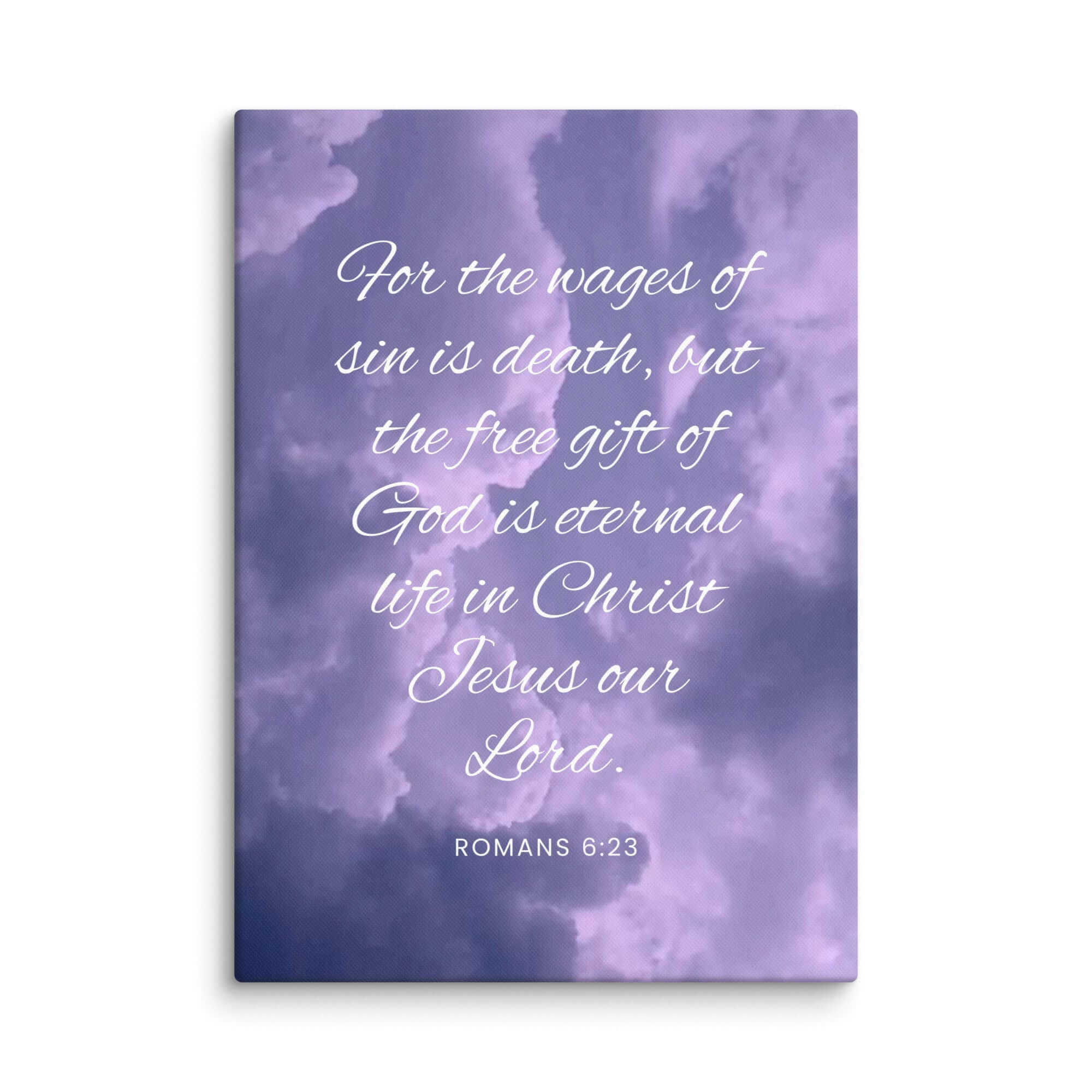 Romans 6:23 Bible Verse, free gift Canvas Print Wall Art 20″×28″