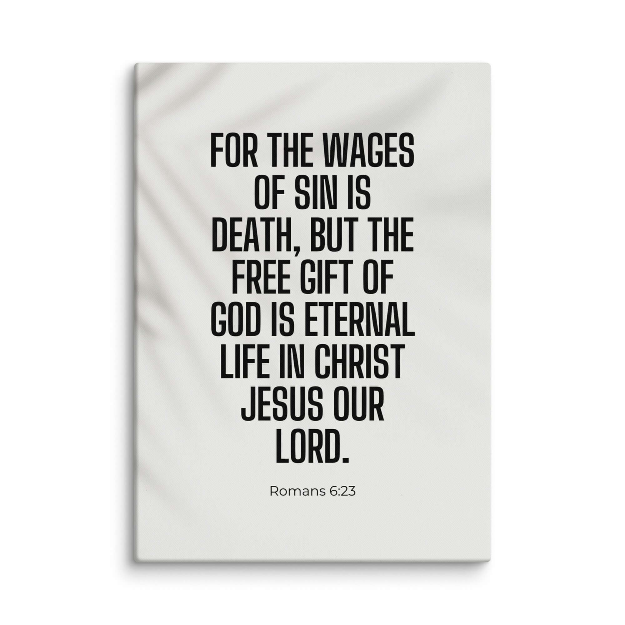 Romans 6:23 Bible Verse, eternal life Canvas Print Wall Art 20″×28″