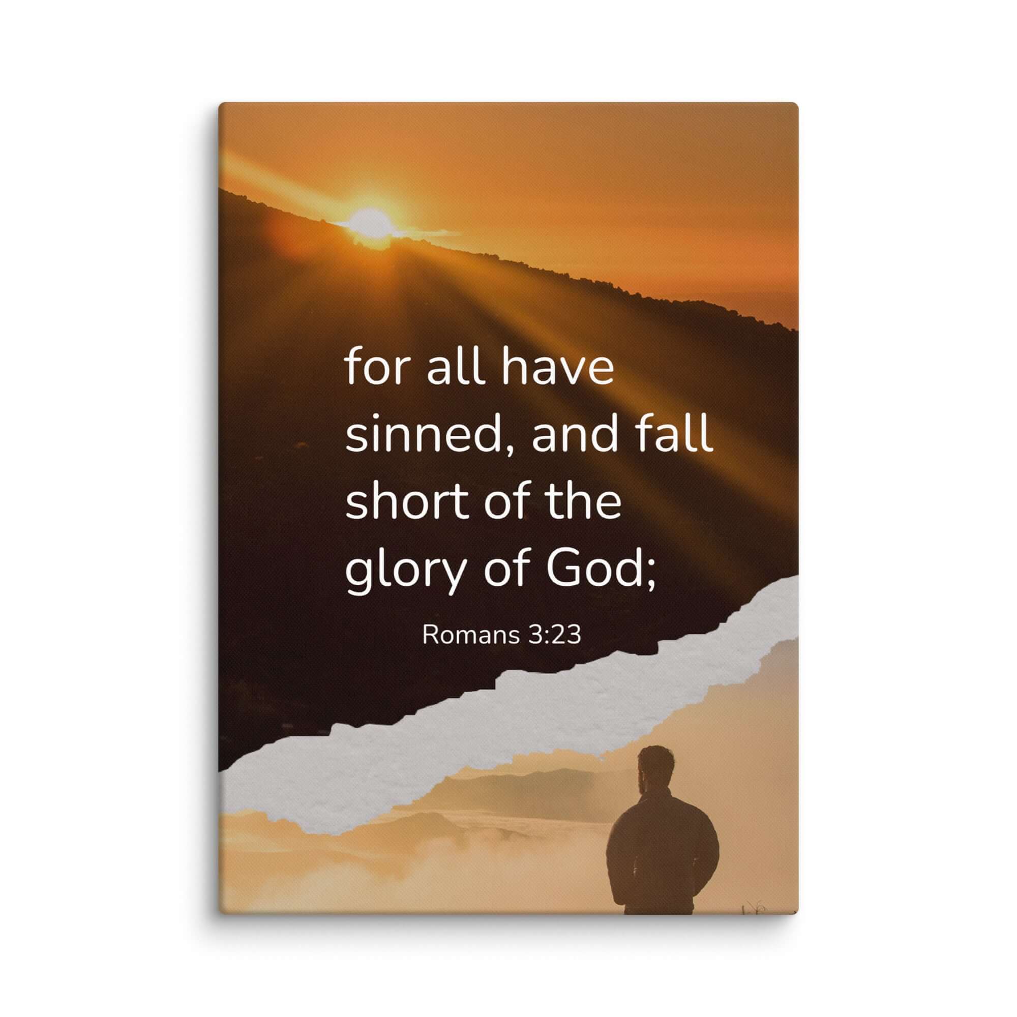 Romans 3:23 Bible Verse, of God Canvas Print Wall Art 20″×28″