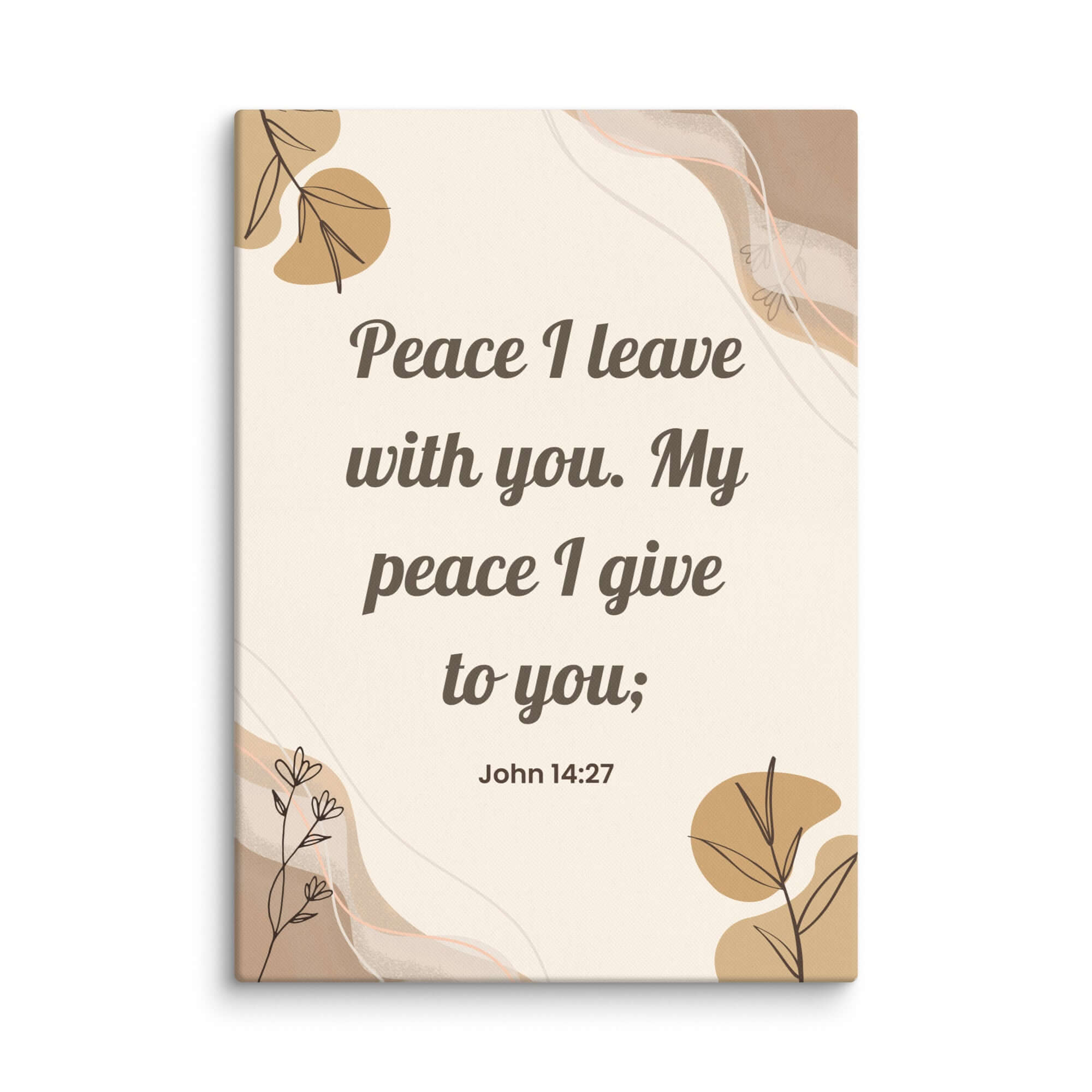 John 14:27 Bible Verse, Peace I Canvas Print Wall Art 20″×28″