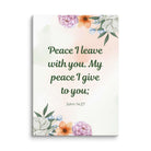 John 14:27 Bible Verse, with you Canvas Print Wall Art 20″×28″