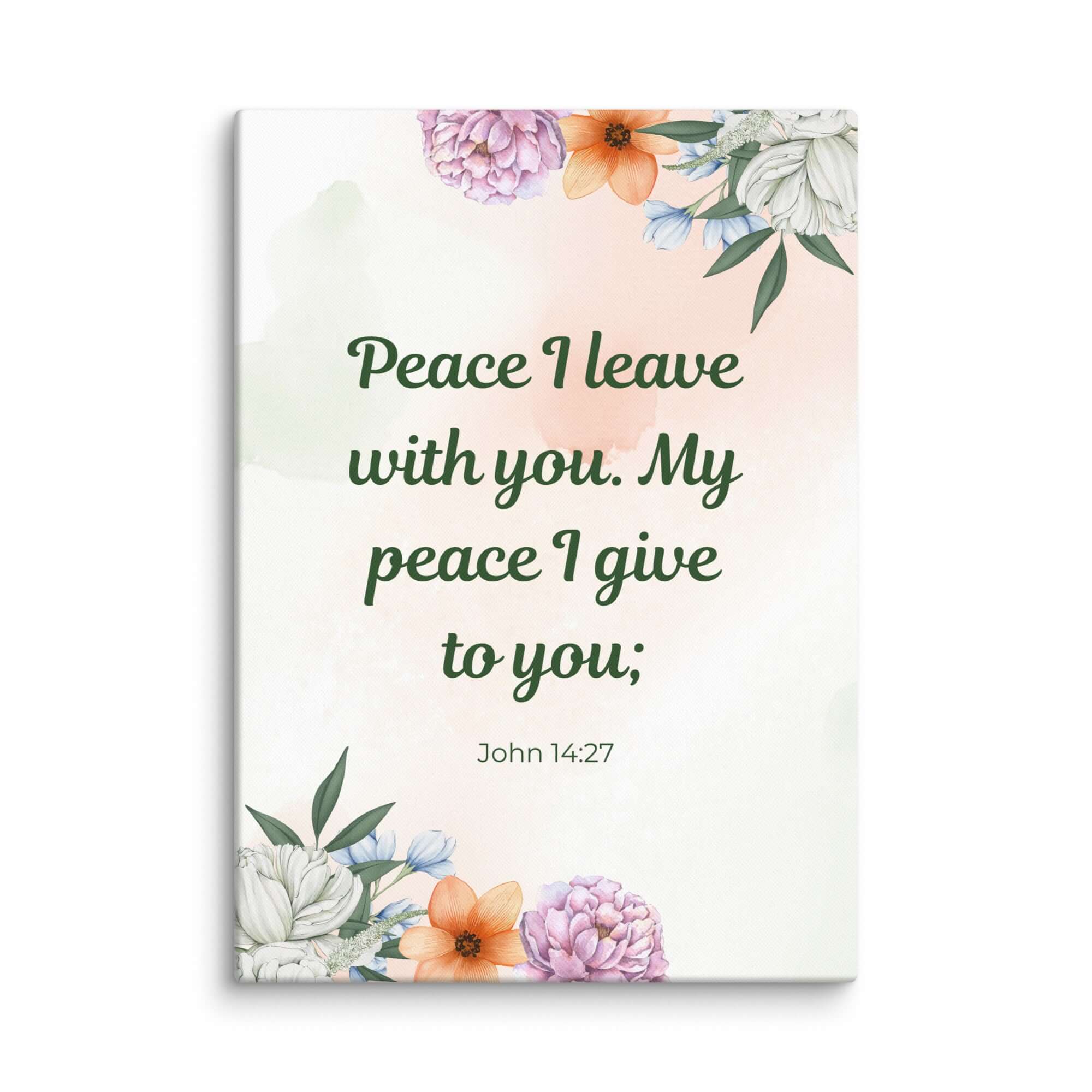 John 14:27 Bible Verse, with you Canvas Print Wall Art 20″×28″