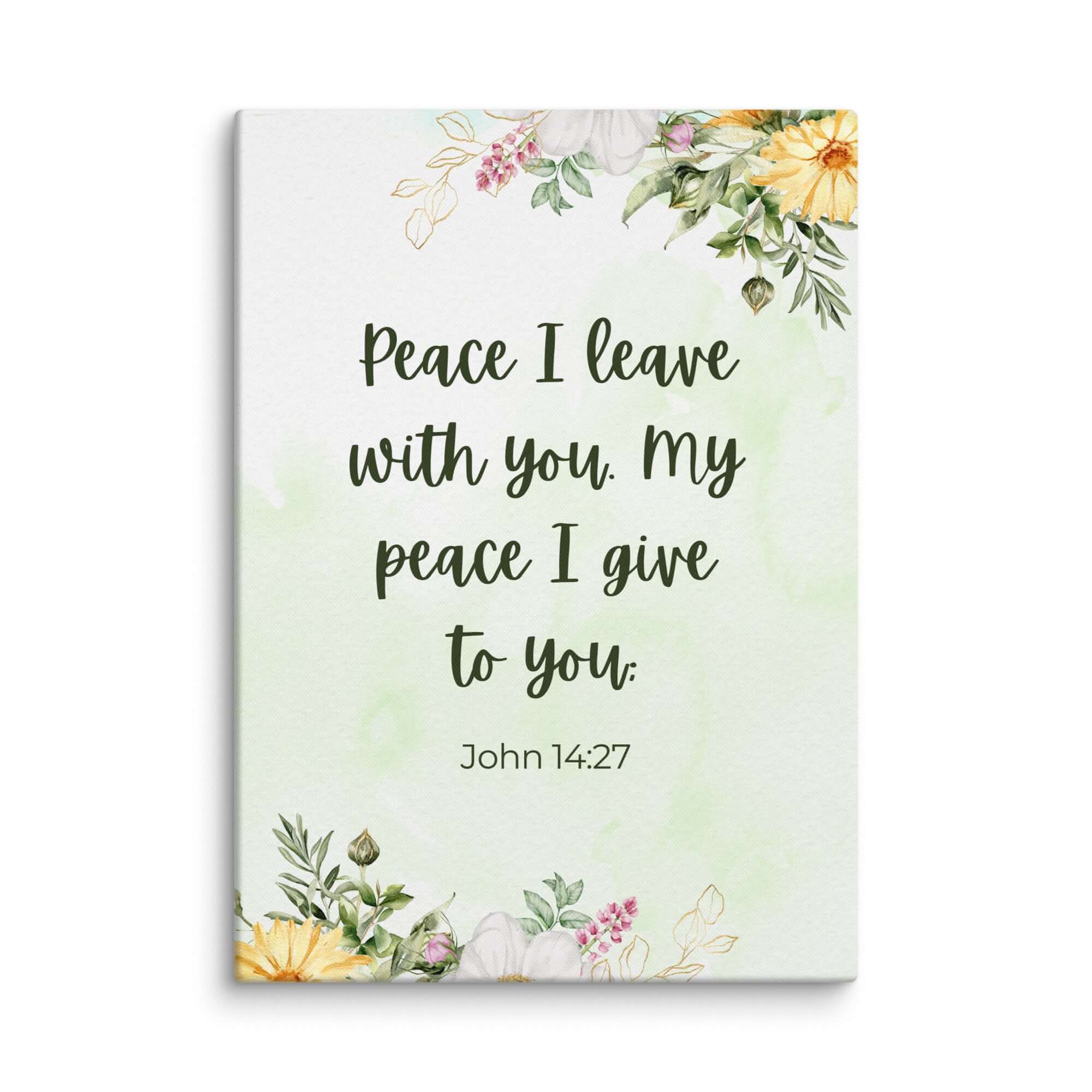 John 14:27 Bible Verse, My peace Canvas Print Wall Art 20″×28″