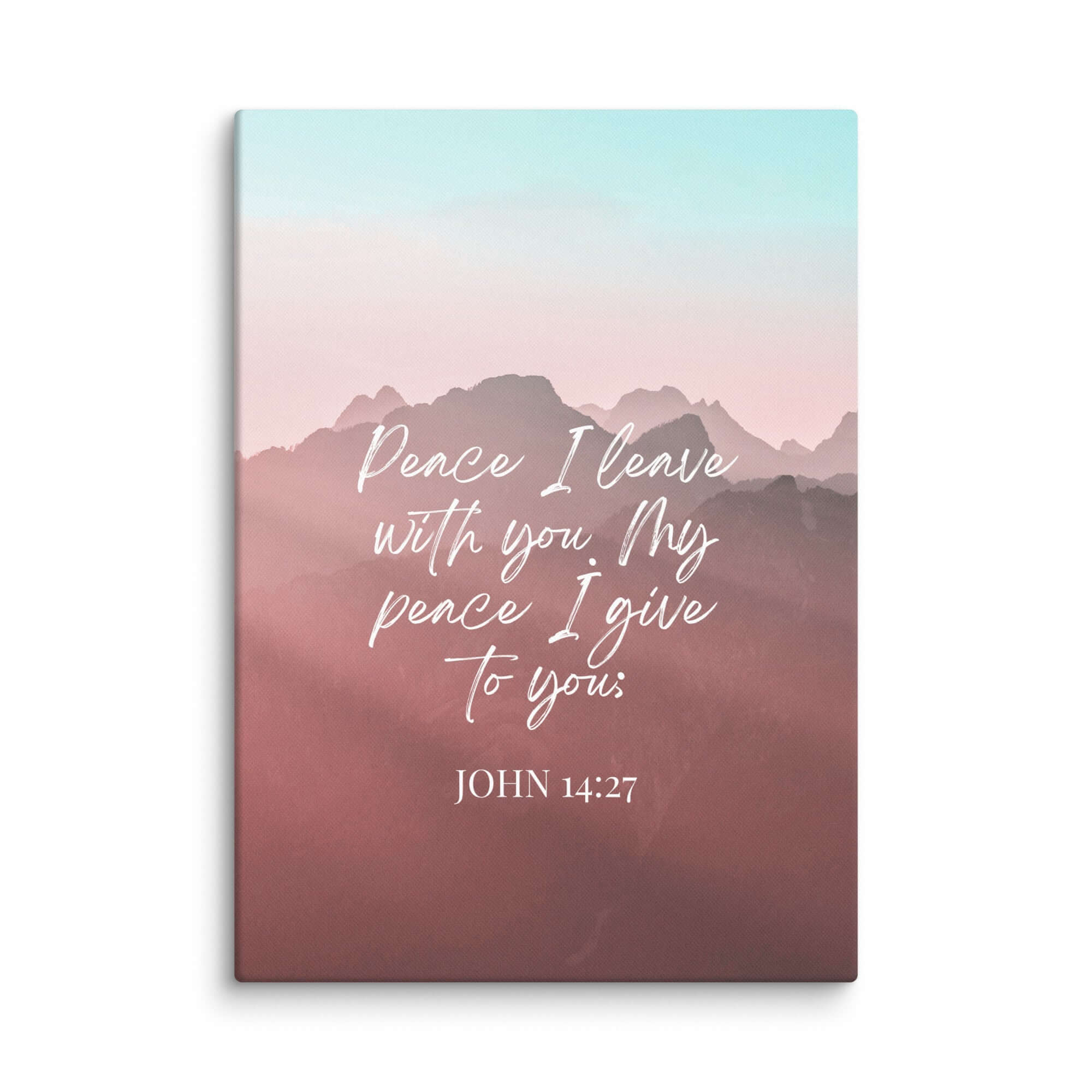 John 14:27 Bible Verse, I give you Canvas Print Wall Art 20″×28″