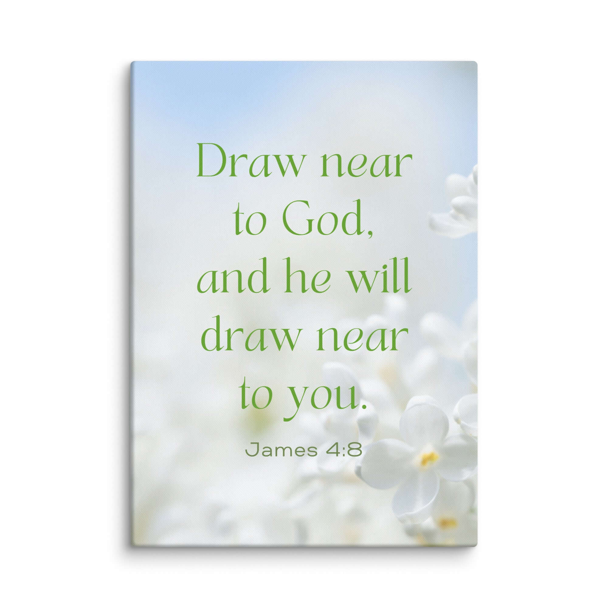 James 4:8 Bible Verse, Draw near Canvas Print Wall Art 20″×28″