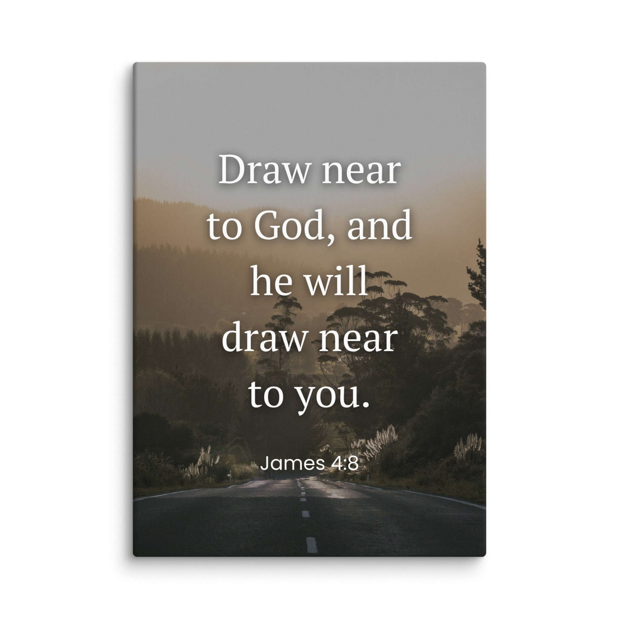 James 4:8 Bible Verse, Cleanse your Canvas Print Wall Art 20″×28″
