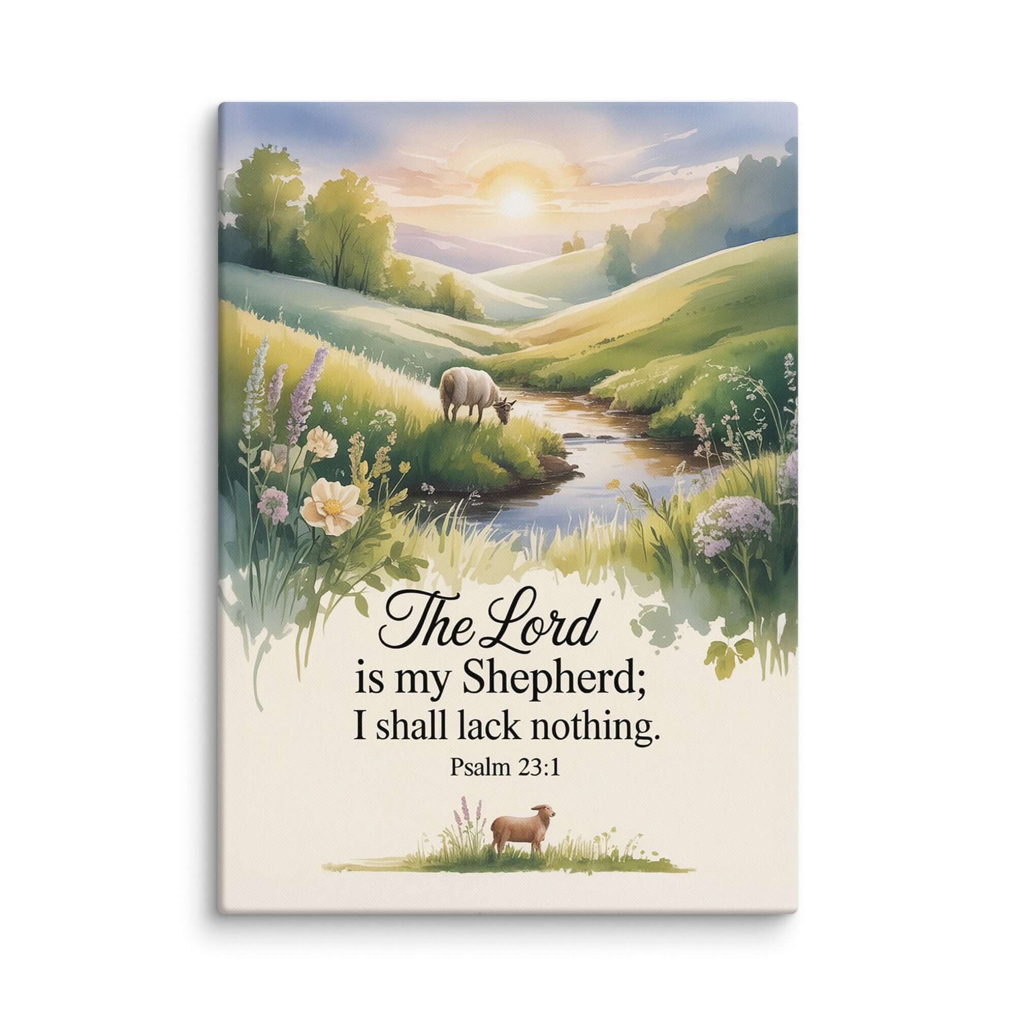Psalm 23:1 Bible Verse, Lord Canvas 20″×28″