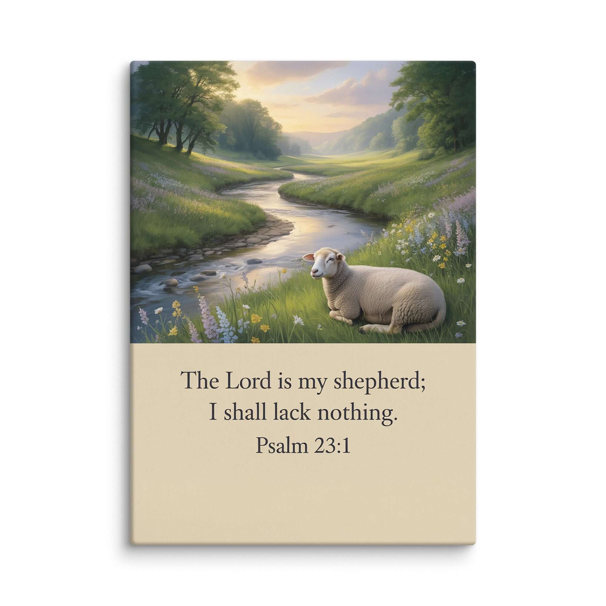 Psalm 23:1 Bible Verse, I shall Canvas 20″×28″