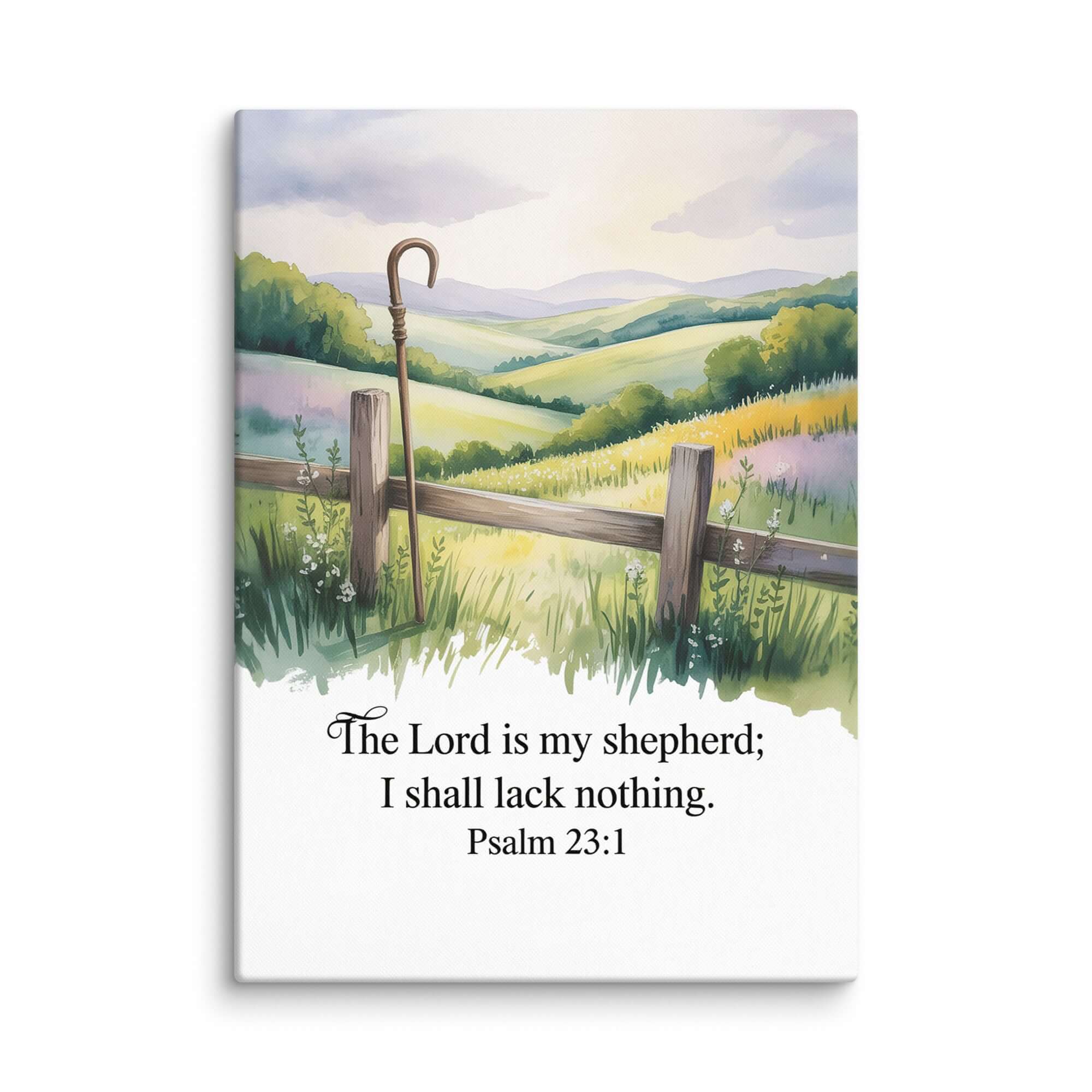 Psalm 23:1 Bible Verse, Lack Canvas 20″×28″