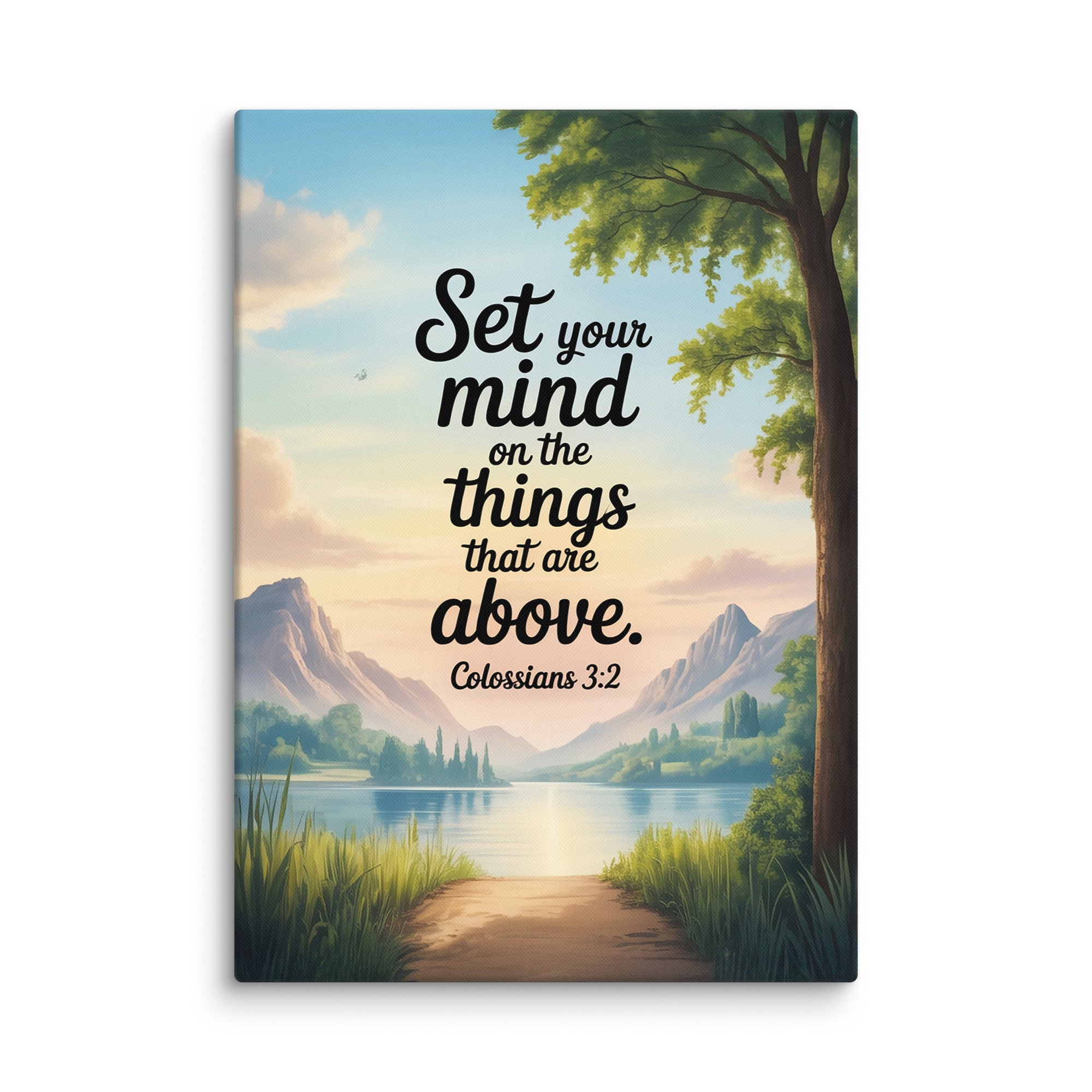 Colossians 3:2 Bible Verse Set Canvas 20″×28″