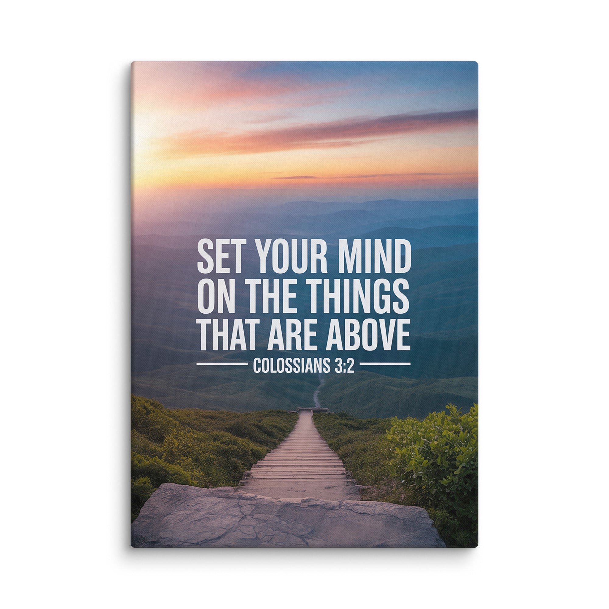 Colossians 3:2 Bible Verse your mind Canvas 20″×28″