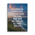 John 14:26 Bible Verse will teach Canvas 20″×28″