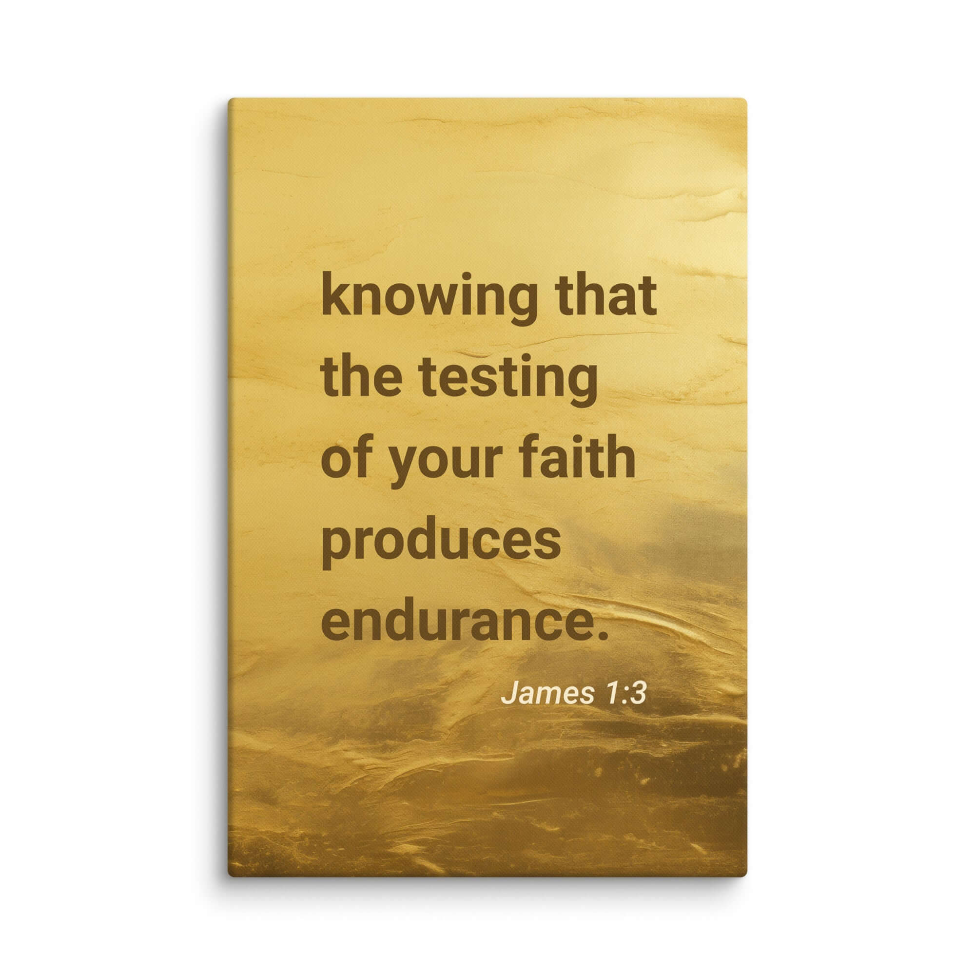 James 1:3 Bible Verse, testing of your faith Canvas Print Wall Art 20″×30″