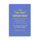 Matthew 11:29-30 Bible Verse, Take my yoke Canvas Print Wall Art 20″×30″