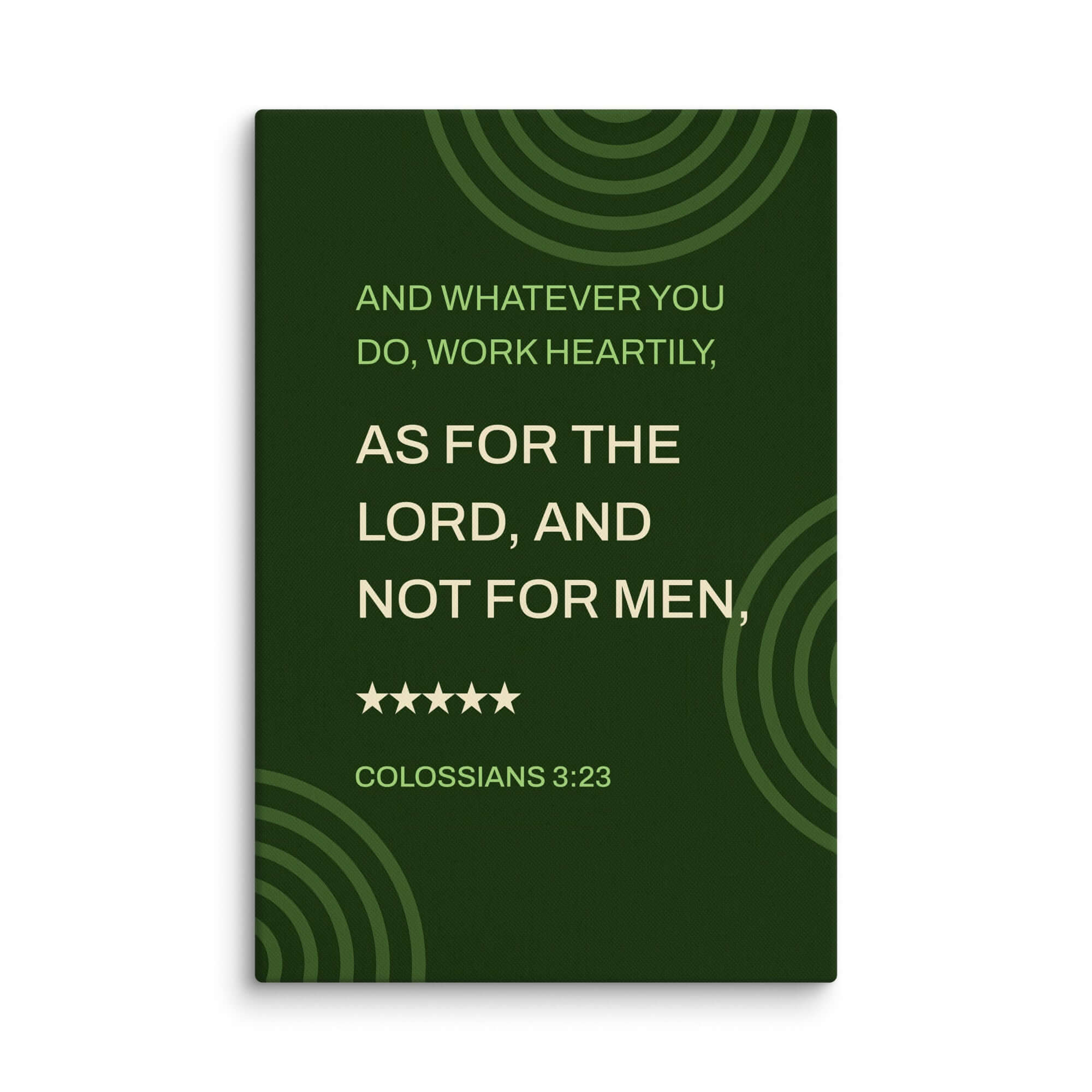 Colossians 3:23 Bible Verse, not for men Canvas Print Wall Art 20″×30″
