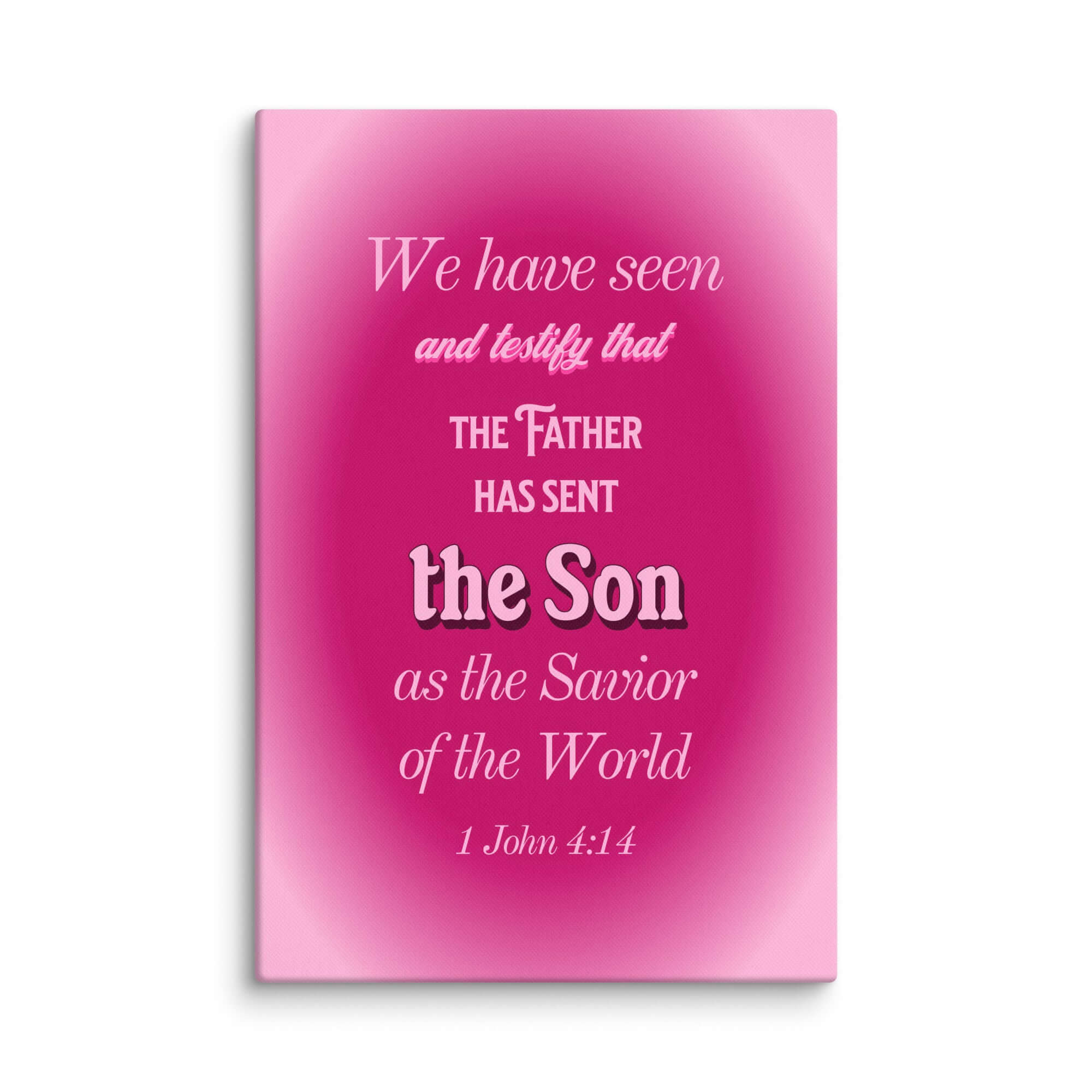 1 John 4:14 Bible Verse, that the Father Canvas Print Wall Art 20″×30″