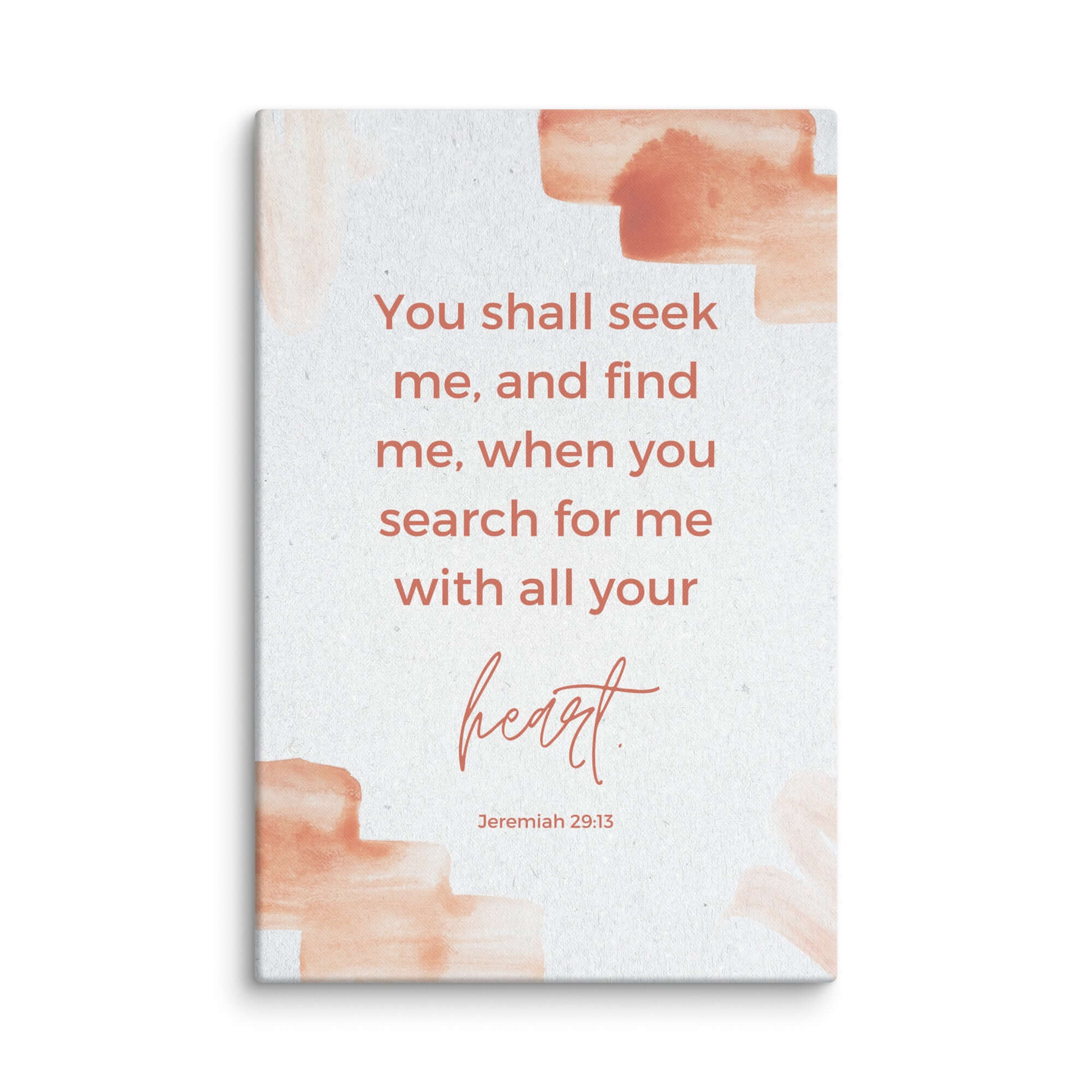 Jeremiah 29:13 Bible Verse, find me Canvas Print Wall Art 20″×30″