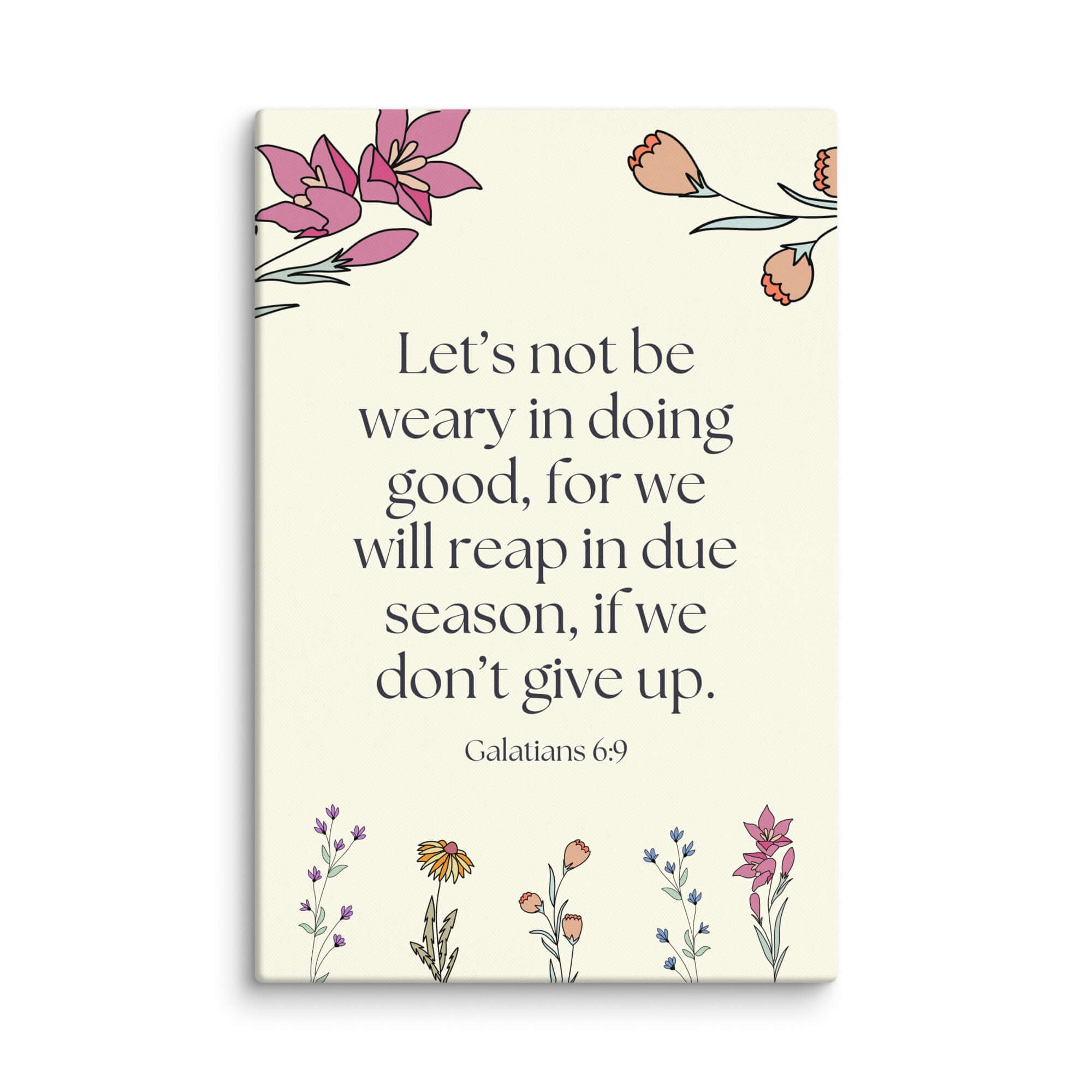 Galatians 6:9 Bible Verse, in doing good Canvas Print Wall Art 20″×30″