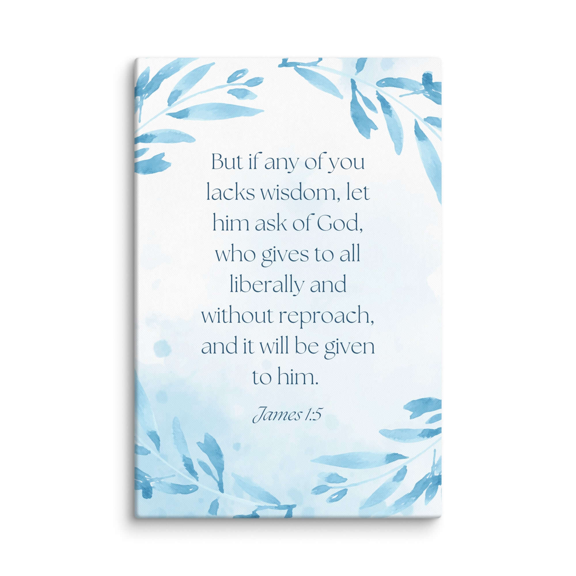 James 1:5 Bible Verse, lacks wisdom Canvas Print Wall Art 20″×30″