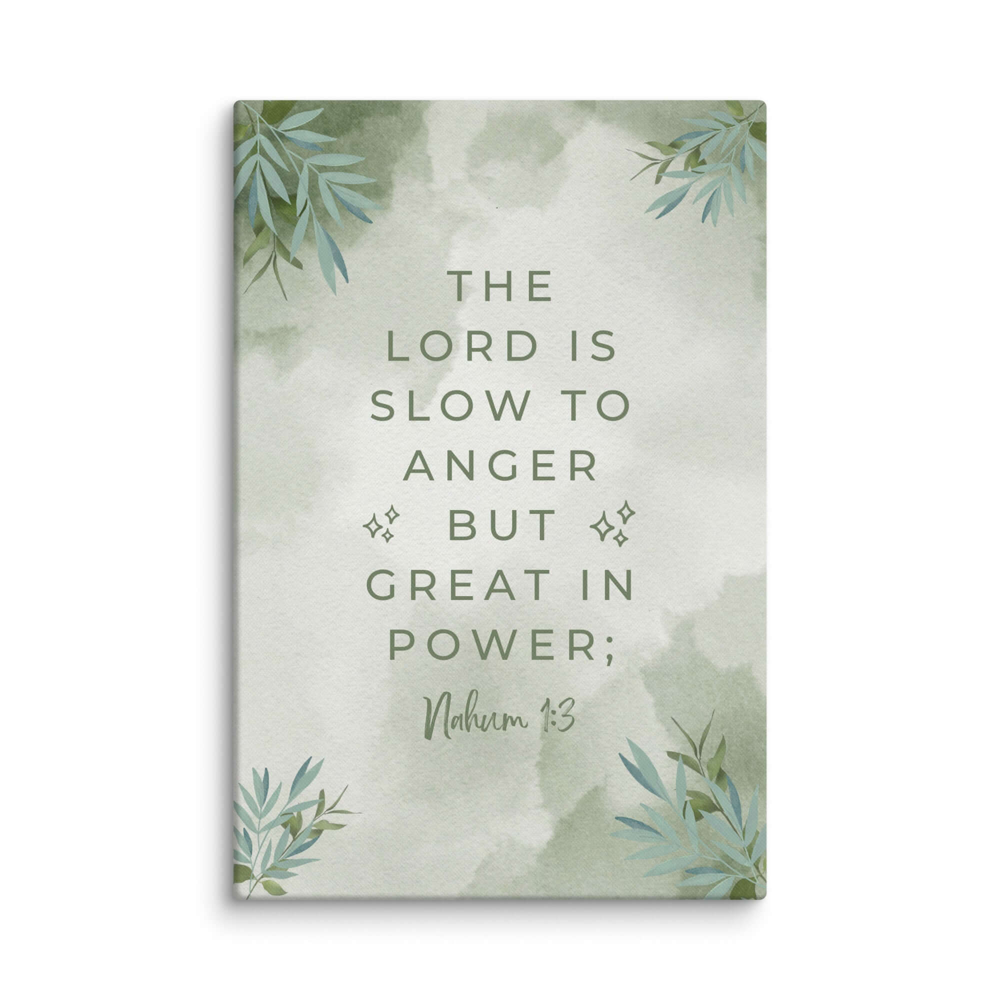 Nahum 1:3 Bible Verse, The Lord is slow Canvas Print Wall Art 20″×30″