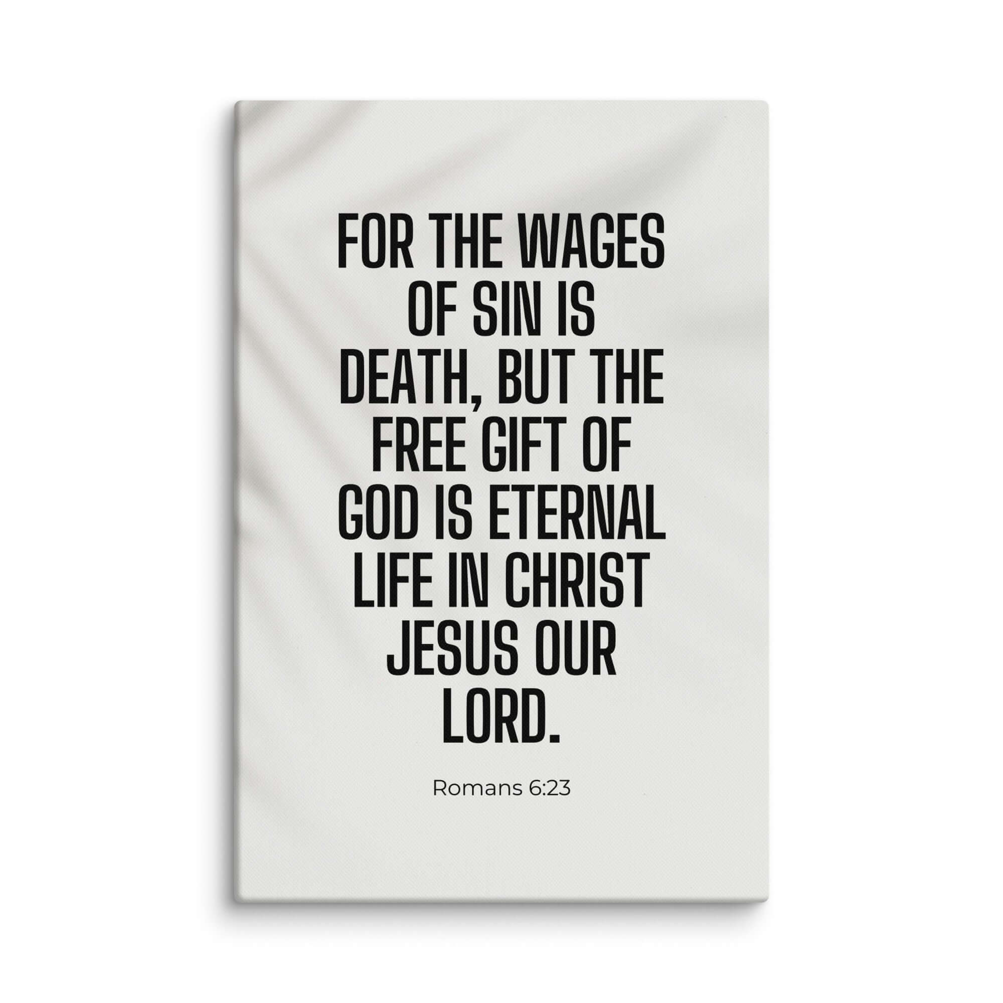 Romans 6:23 Bible Verse, eternal life Canvas Print Wall Art 20″×30″
