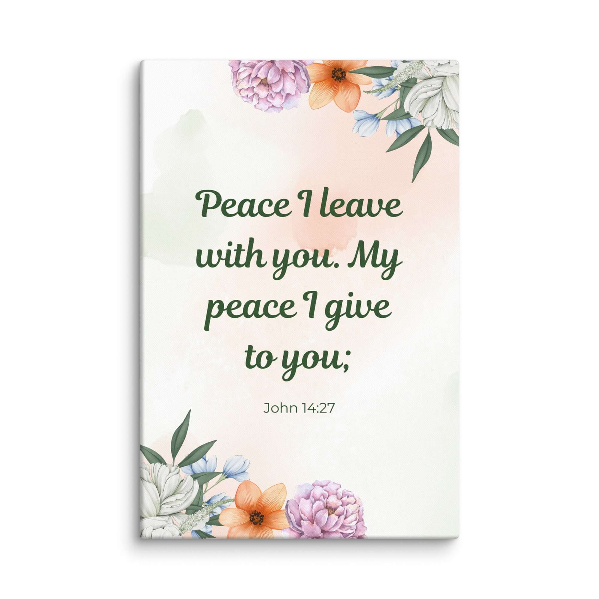 John 14:27 Bible Verse, with you Canvas Print Wall Art 20″×30″