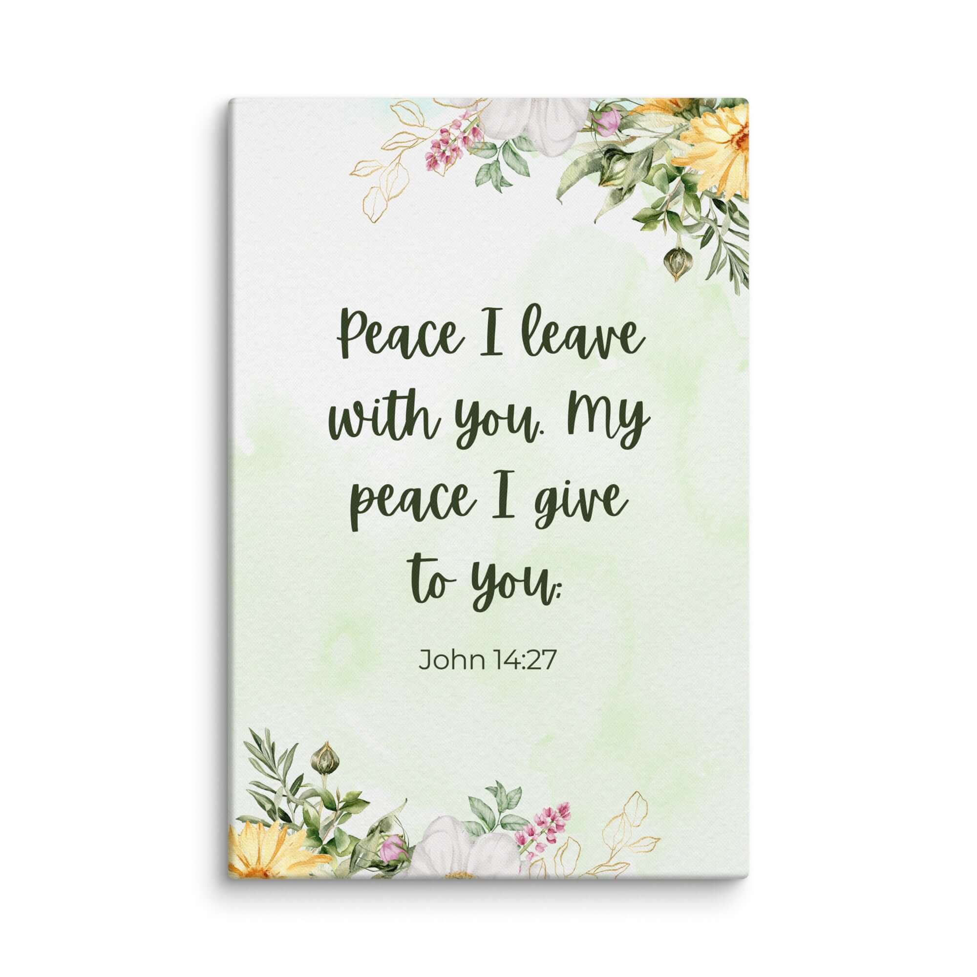 John 14:27 Bible Verse, My peace Canvas Print Wall Art 20″×30″