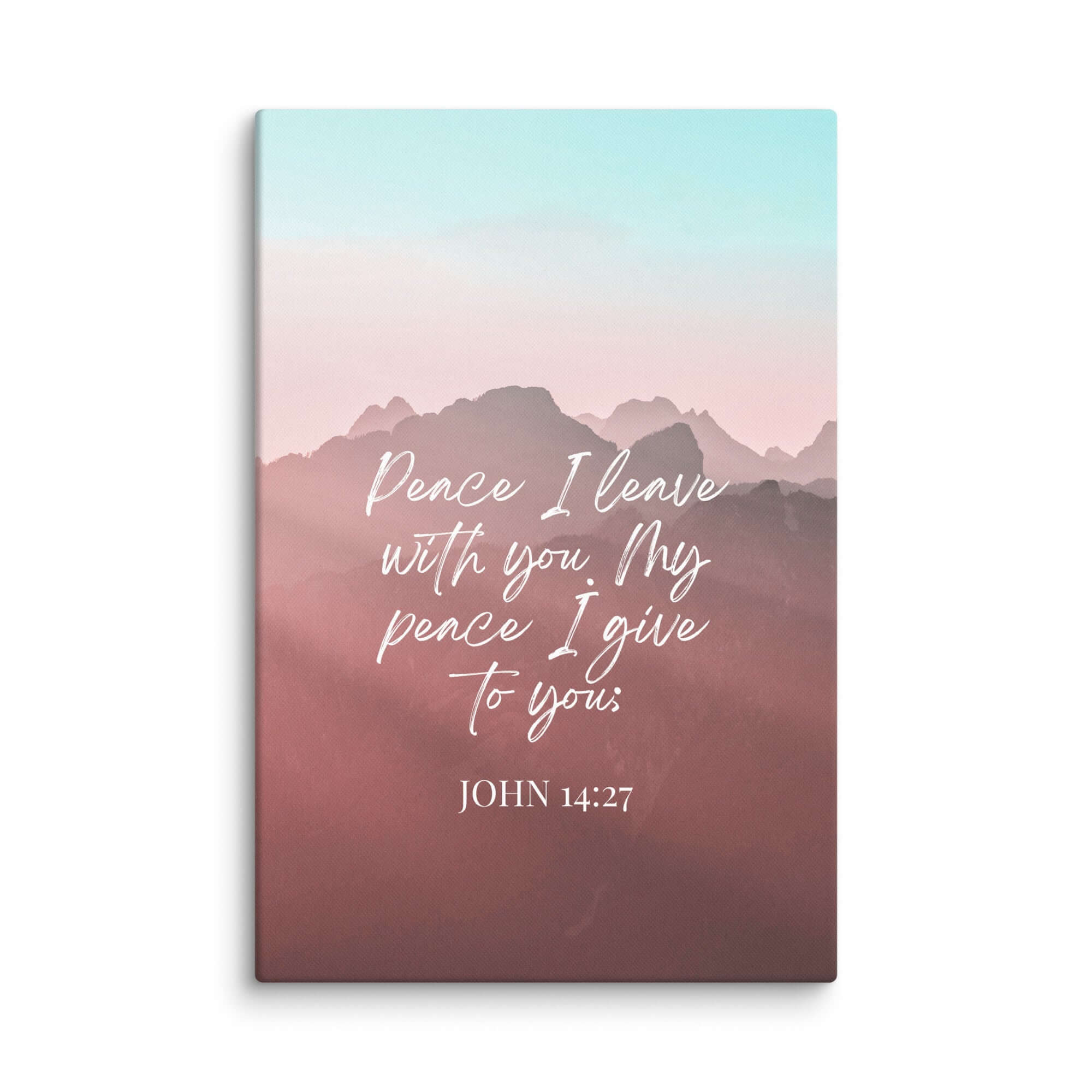 John 14:27 Bible Verse, I give you Canvas Print Wall Art 20″×30″